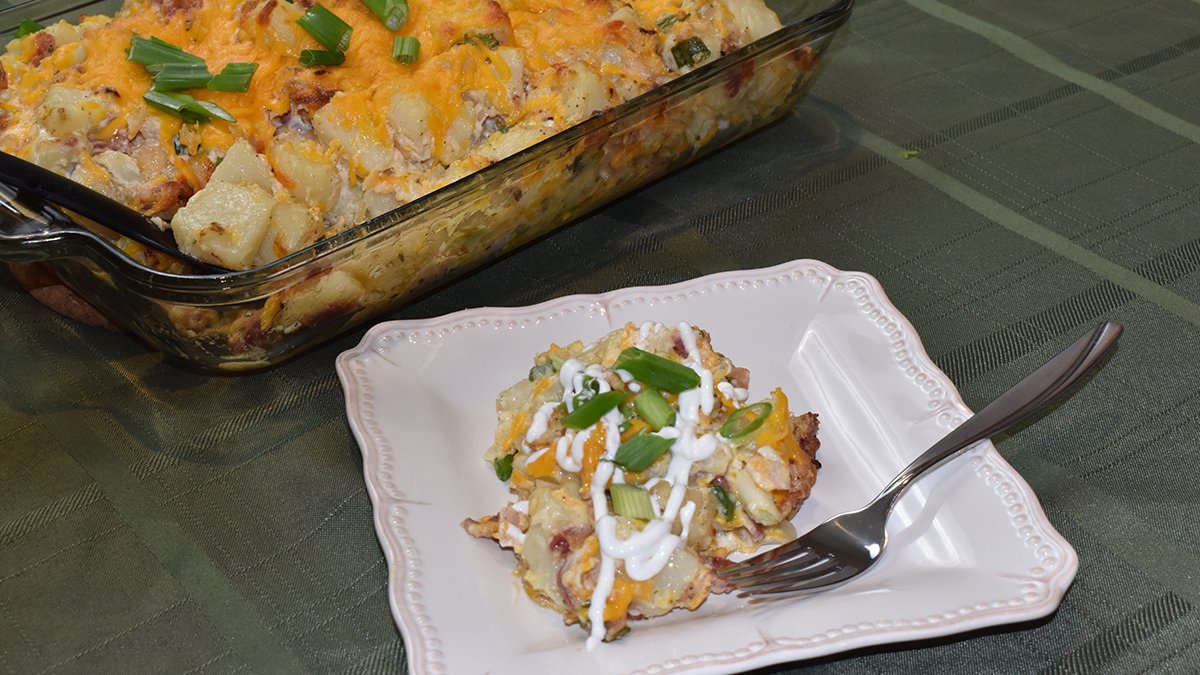 Loaded Baked Potato Side Dish Casserole - Zigeze