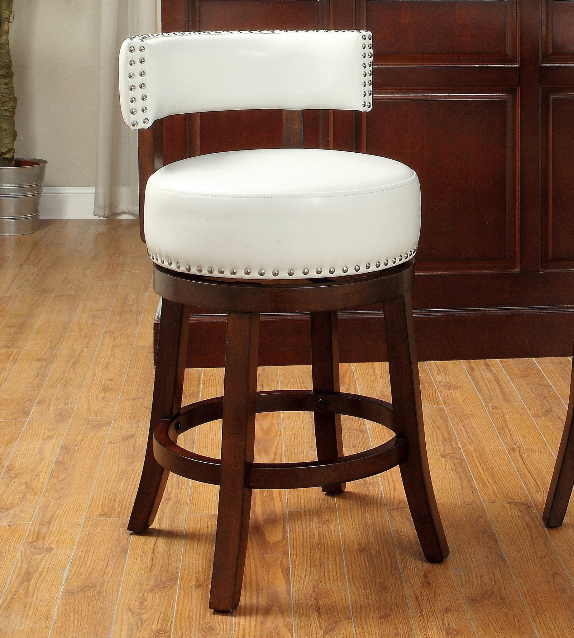 24" White Swivel Bar Stool, Set of 2 | Zigeze