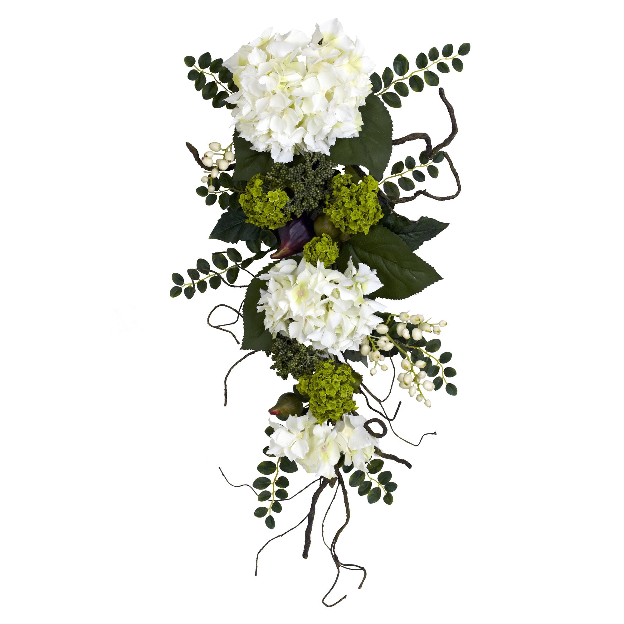 28" Artificial Hydrangea Teardrop Arrangement | Zigeze