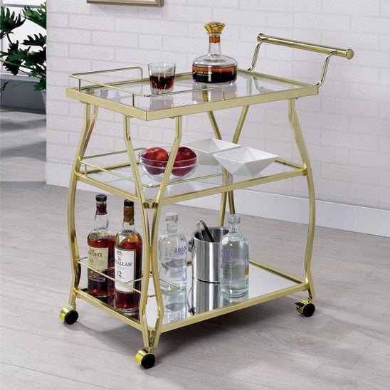 3 - Tier Serving Cart in Champagne | Zigeze