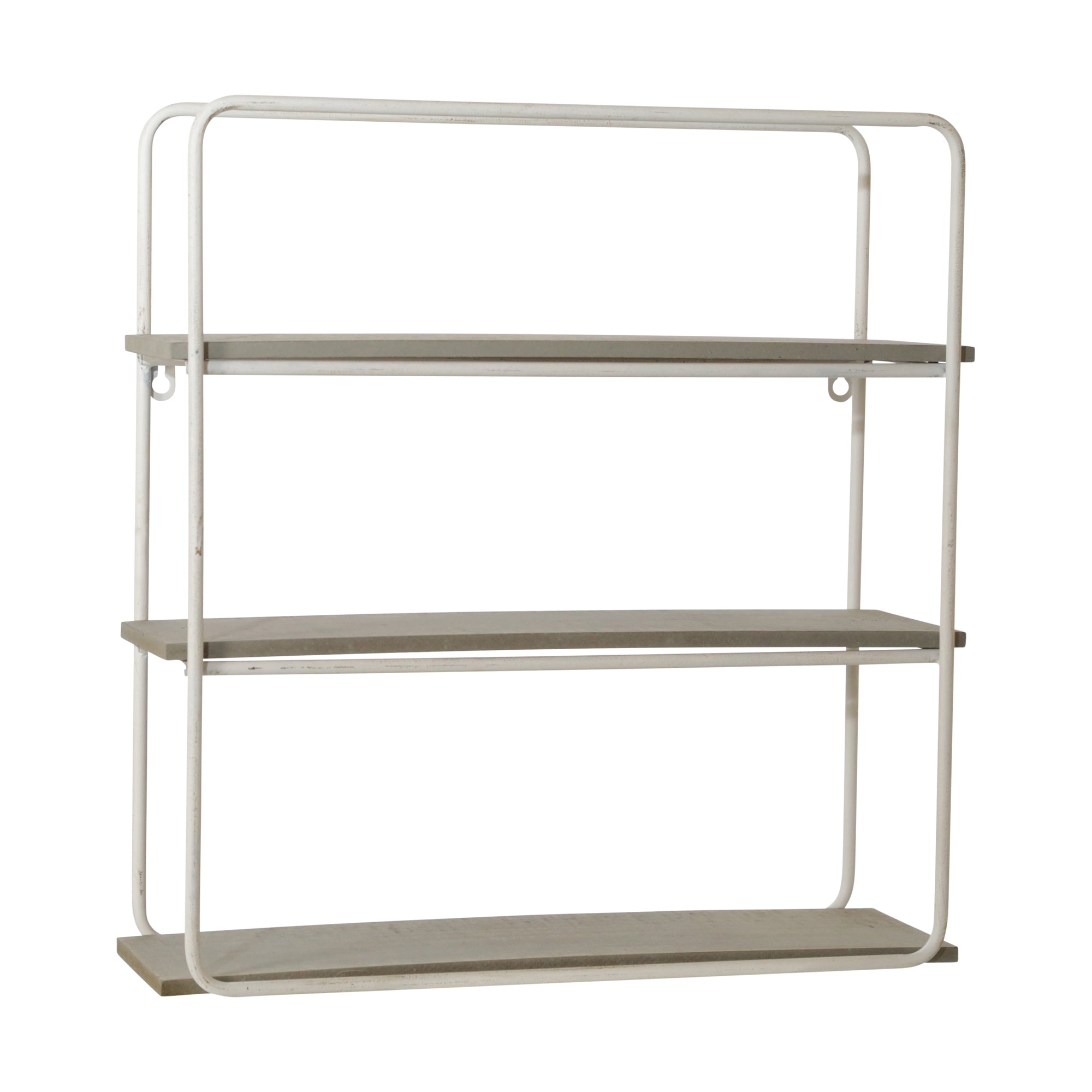 3 - Tier Wall Shelf, Gray/White | Zigeze