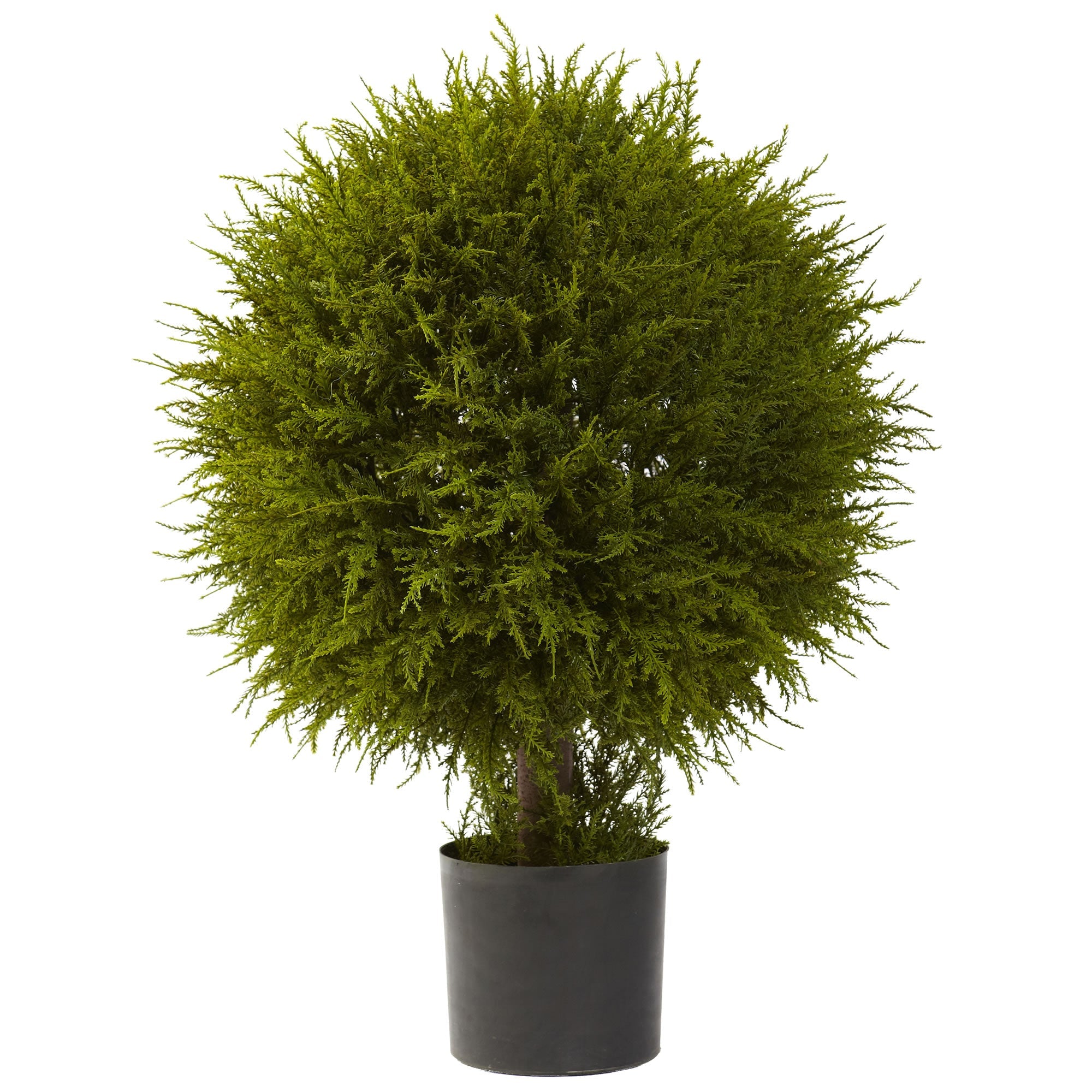 32 - Inch Artificial Cedar Single Ball Topiary | Zigeze