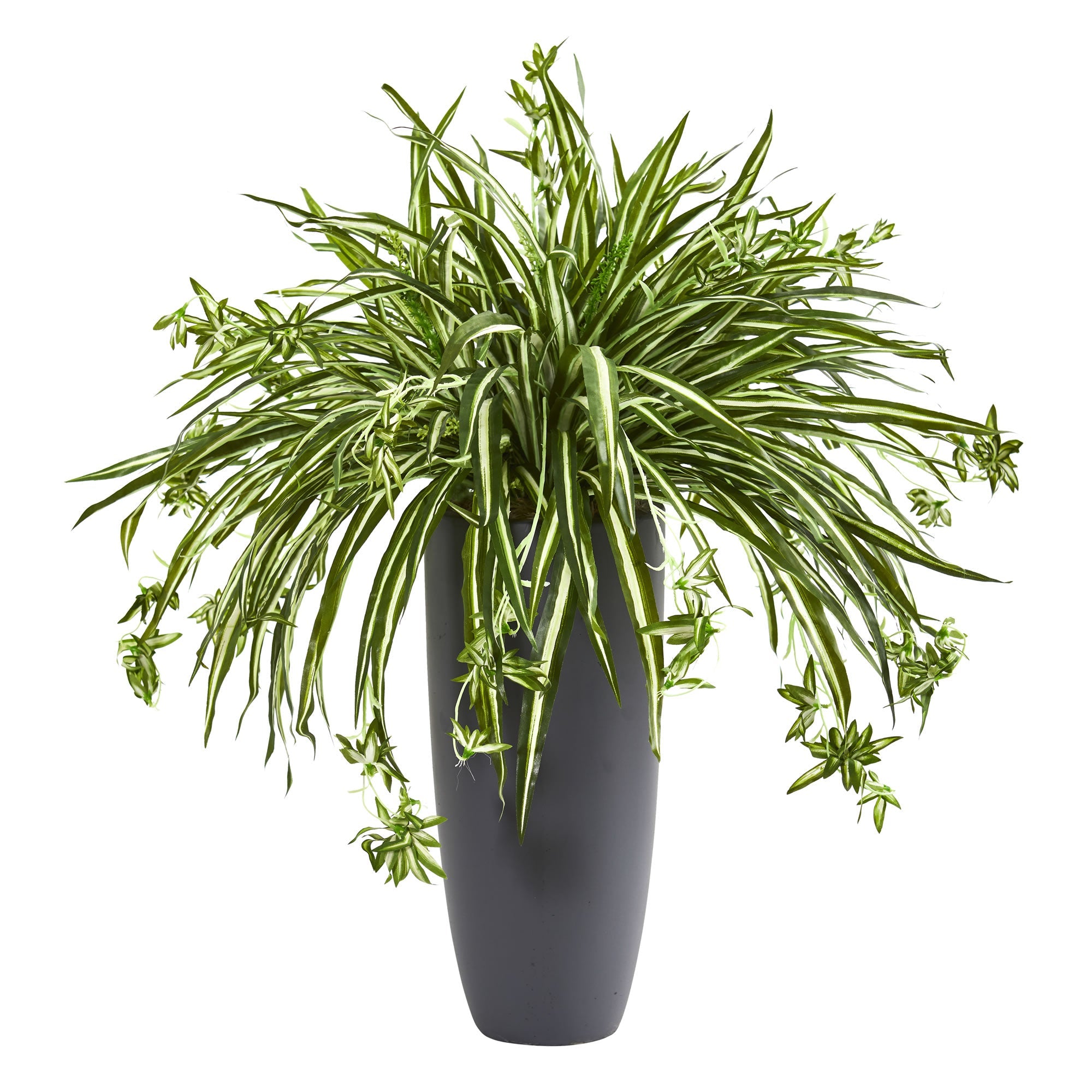 33" Spider Artificial Plant in Cylinder Planter | Zigeze