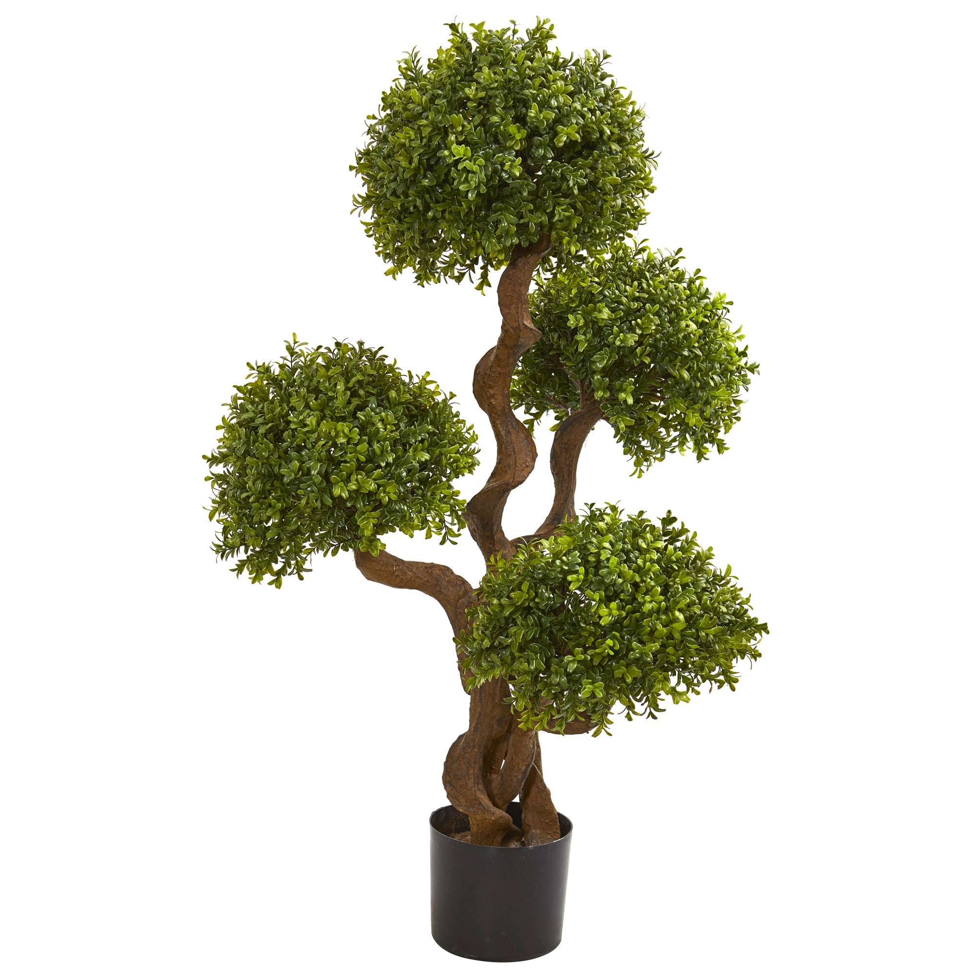 3.5' Four Ball Boxwood Artificial Topiary Tree | Zigeze