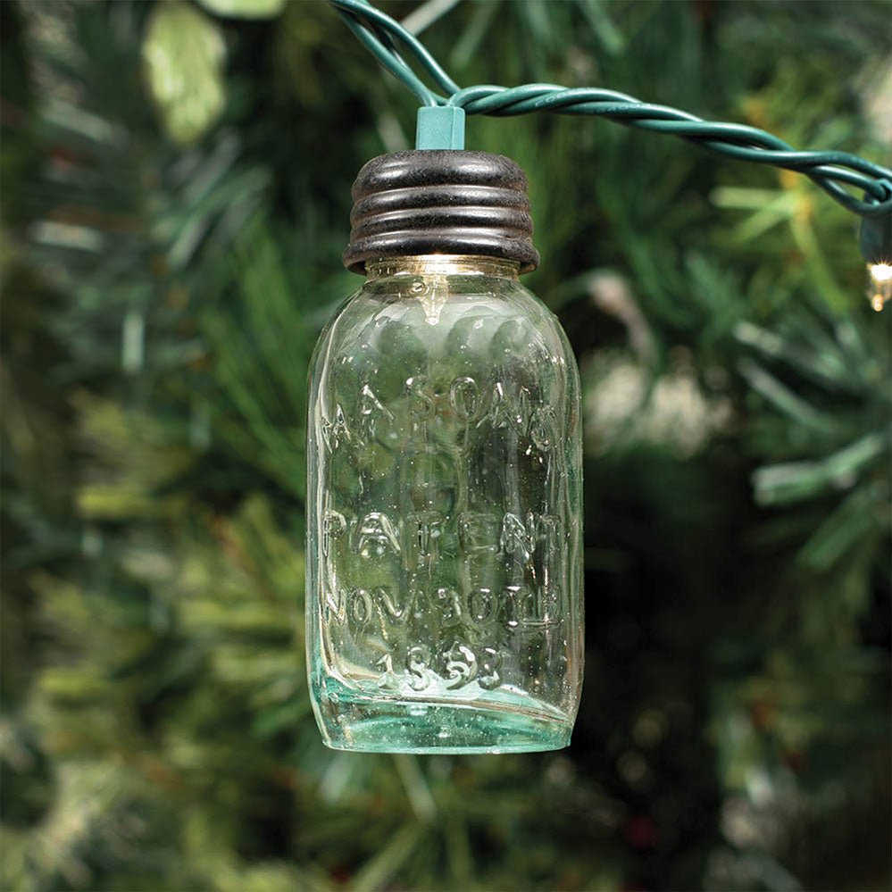 3.5" Glass Mason Jar Ornaments, Box of 6 | Zigeze