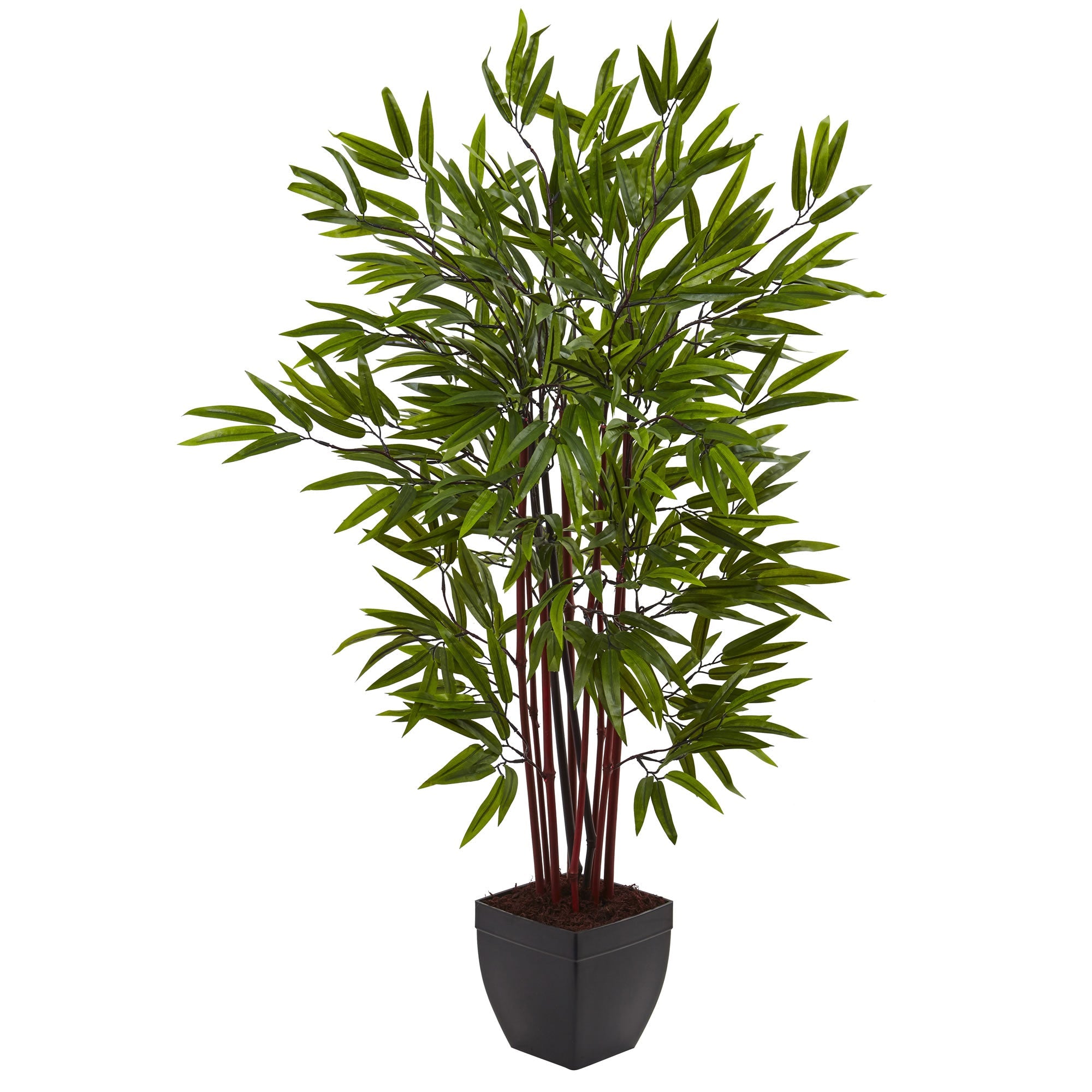 4' Artificial Bamboo Silk Tree in a Planter | Zigeze