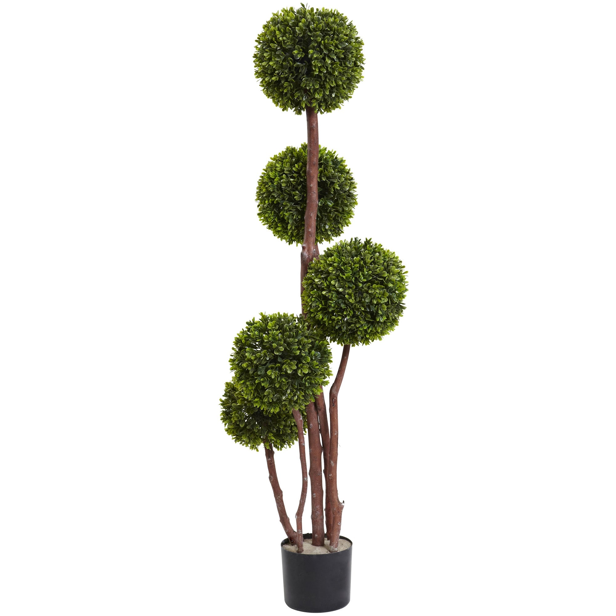 4' Artificial Boxwood Topiary with 420 Leaves | Zigeze