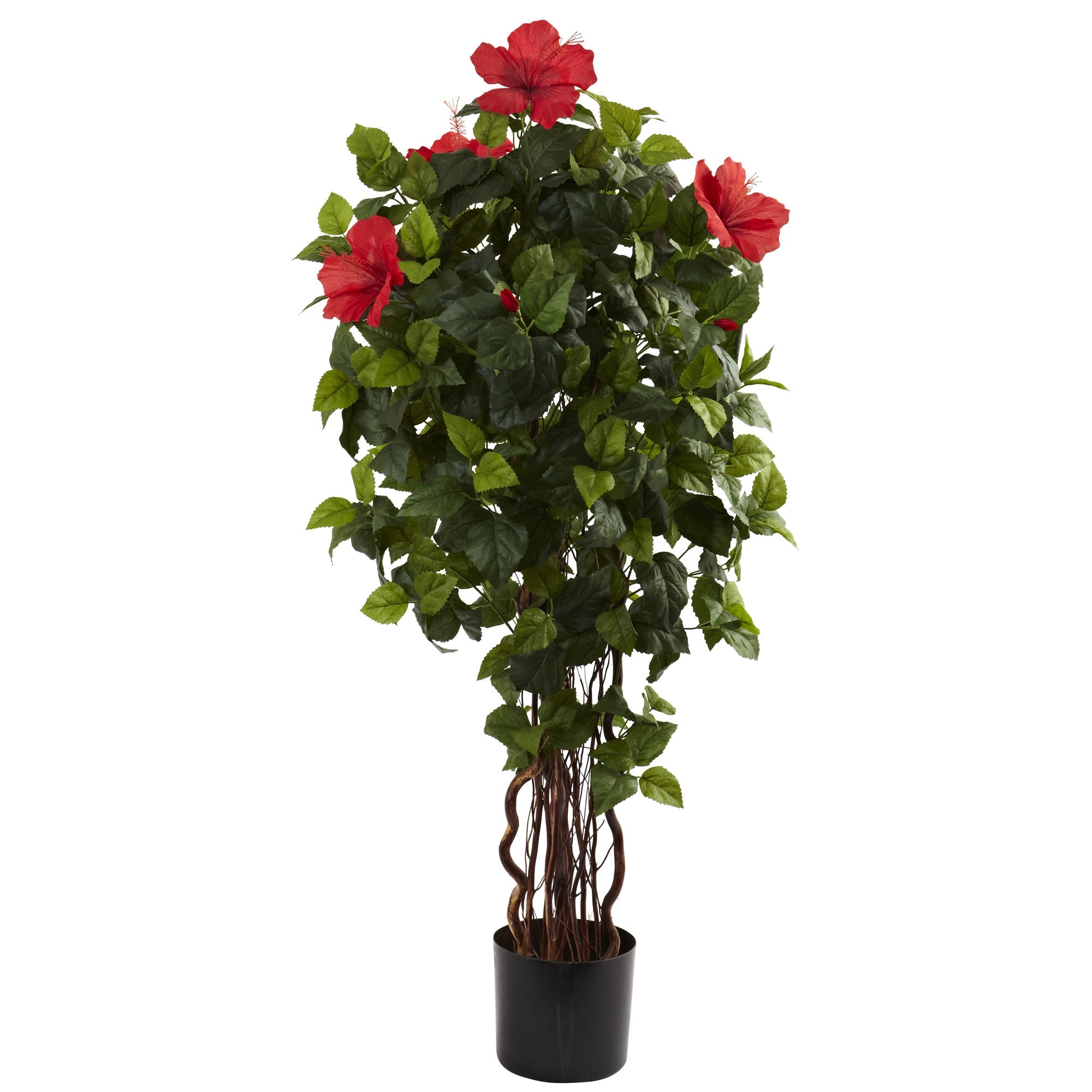 4 - Foot Artificial Hibiscus Flowering Silk Tree | Zigeze