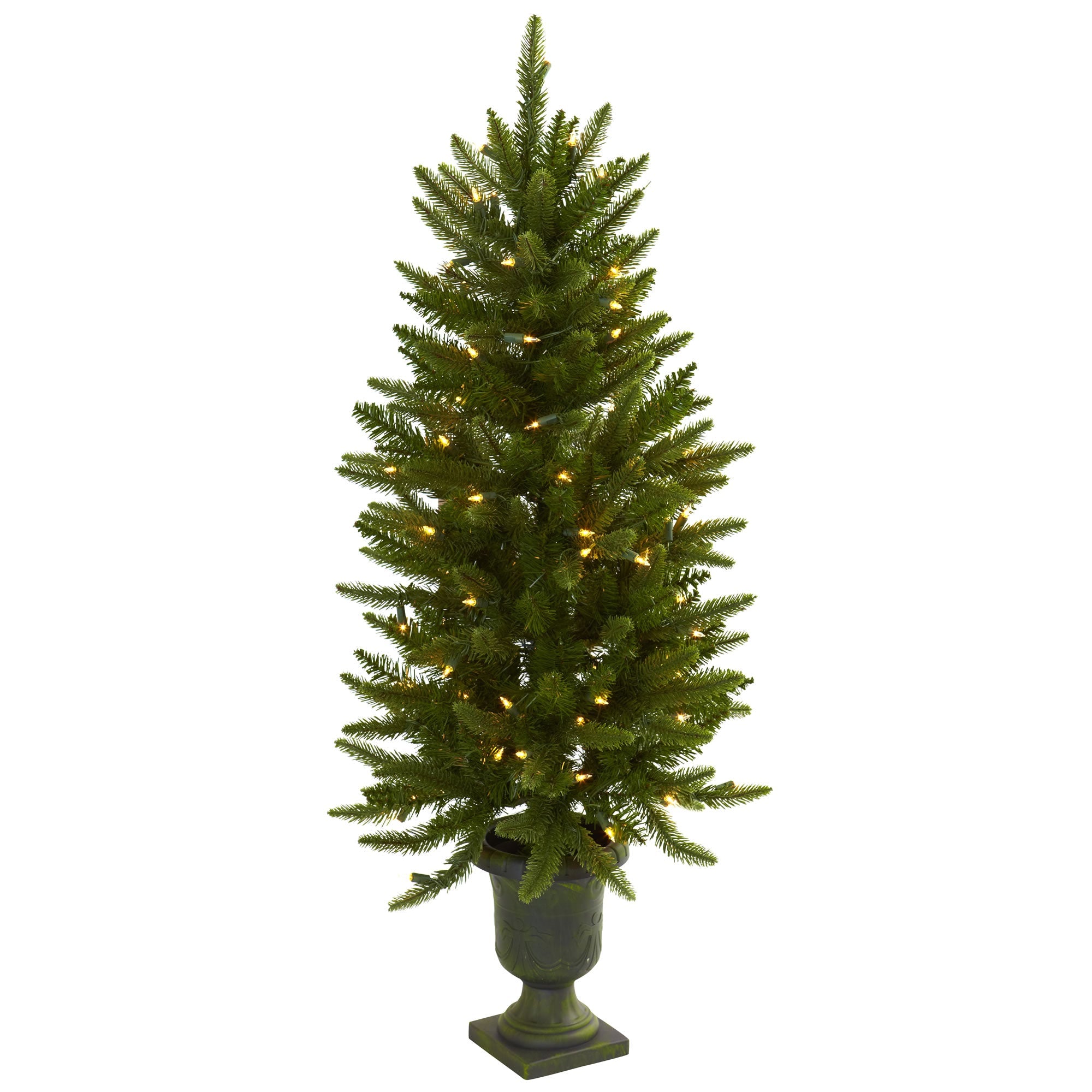 4' Holiday Tree with Urn and Clear Lights | Zigeze