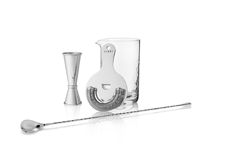 4 - Piece Stainless Steel Mixologist Bar Set | Zigeze