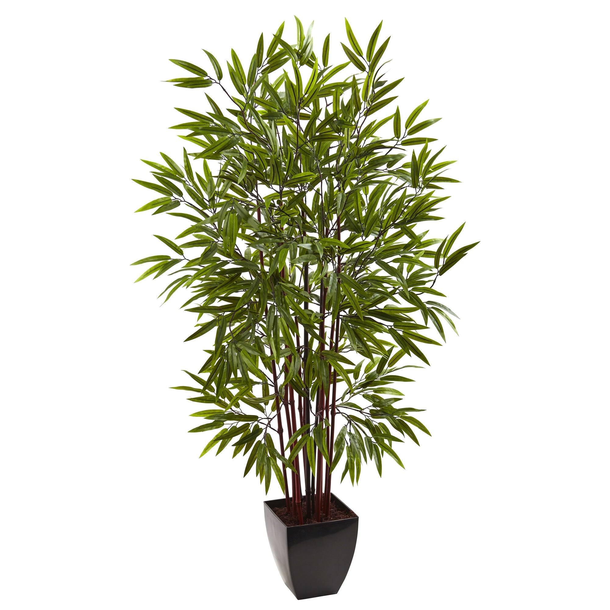 5 - Foot Artificial Bamboo Silk Tree in Planter | Zigeze