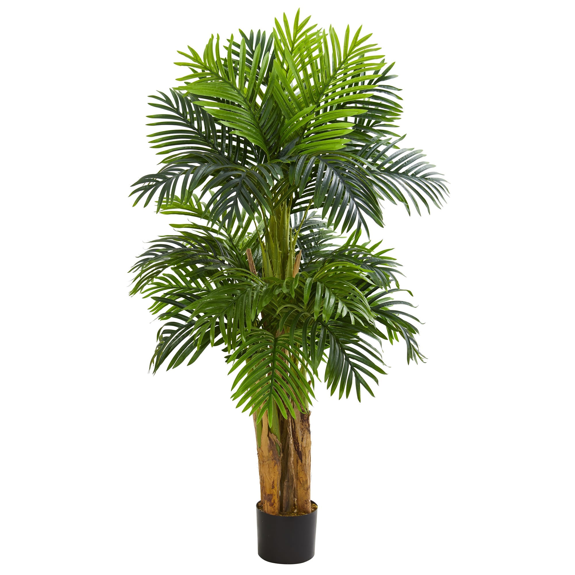 5 - Foot Triple Areca Palm Artificial Silk Tree | Zigeze