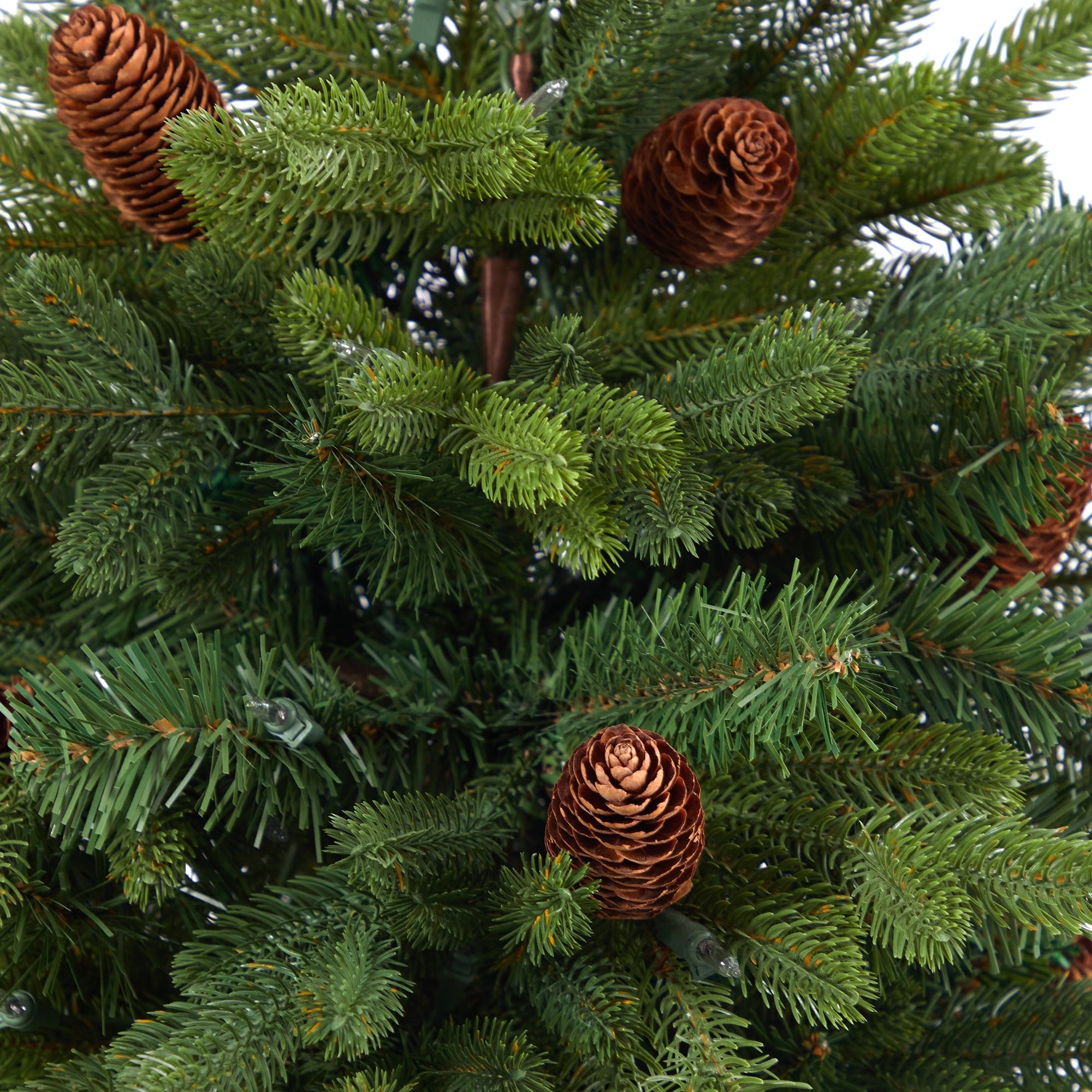 5' Yukon Mountain Fir, 100 Clear Lights in Gray Planter | Zigeze