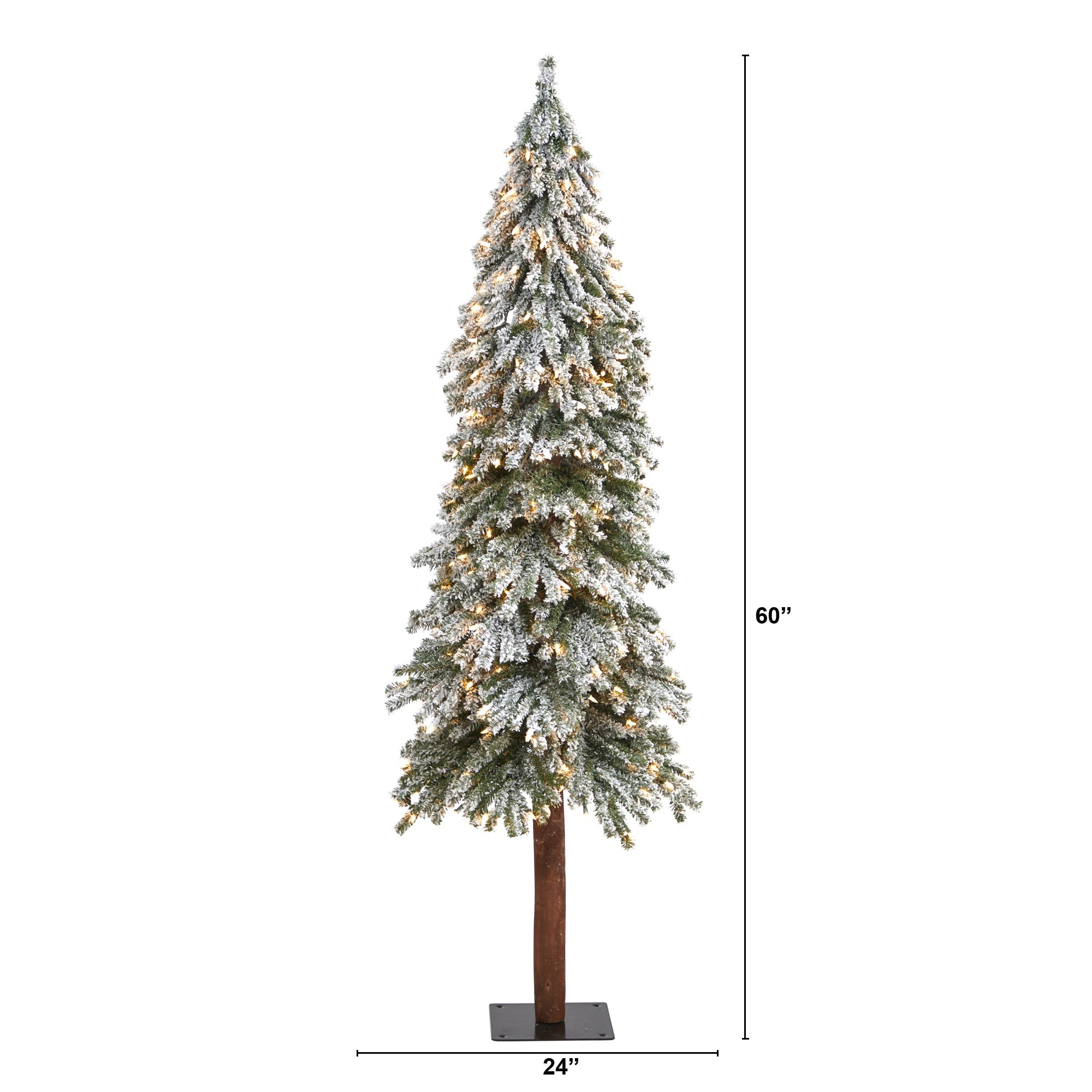 50" Frosted Swiss Pine Tree with 100 Lights | Zigeze