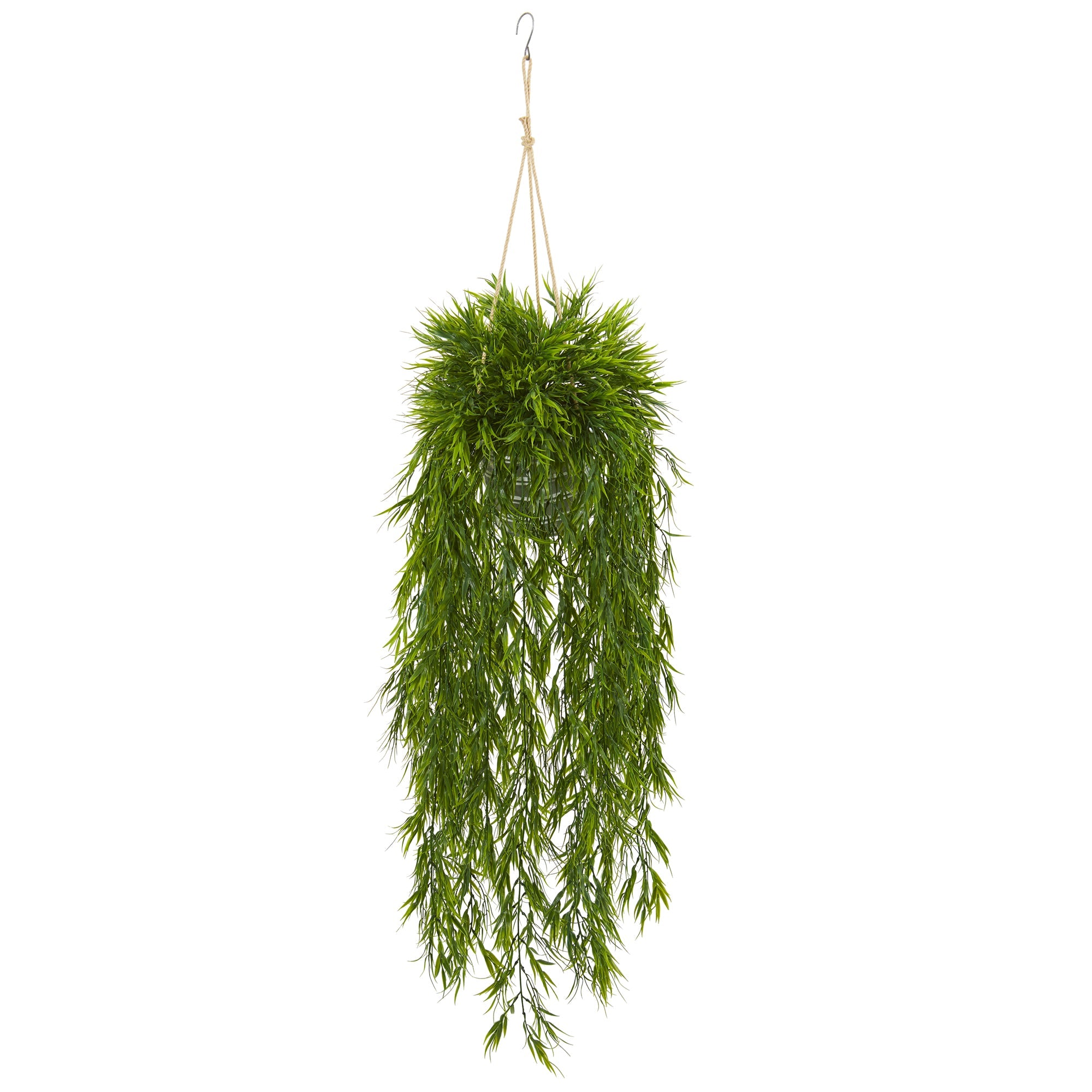 50" Mini Bamboo Artificial Plant in Hanging Metal Bucket | Zigeze