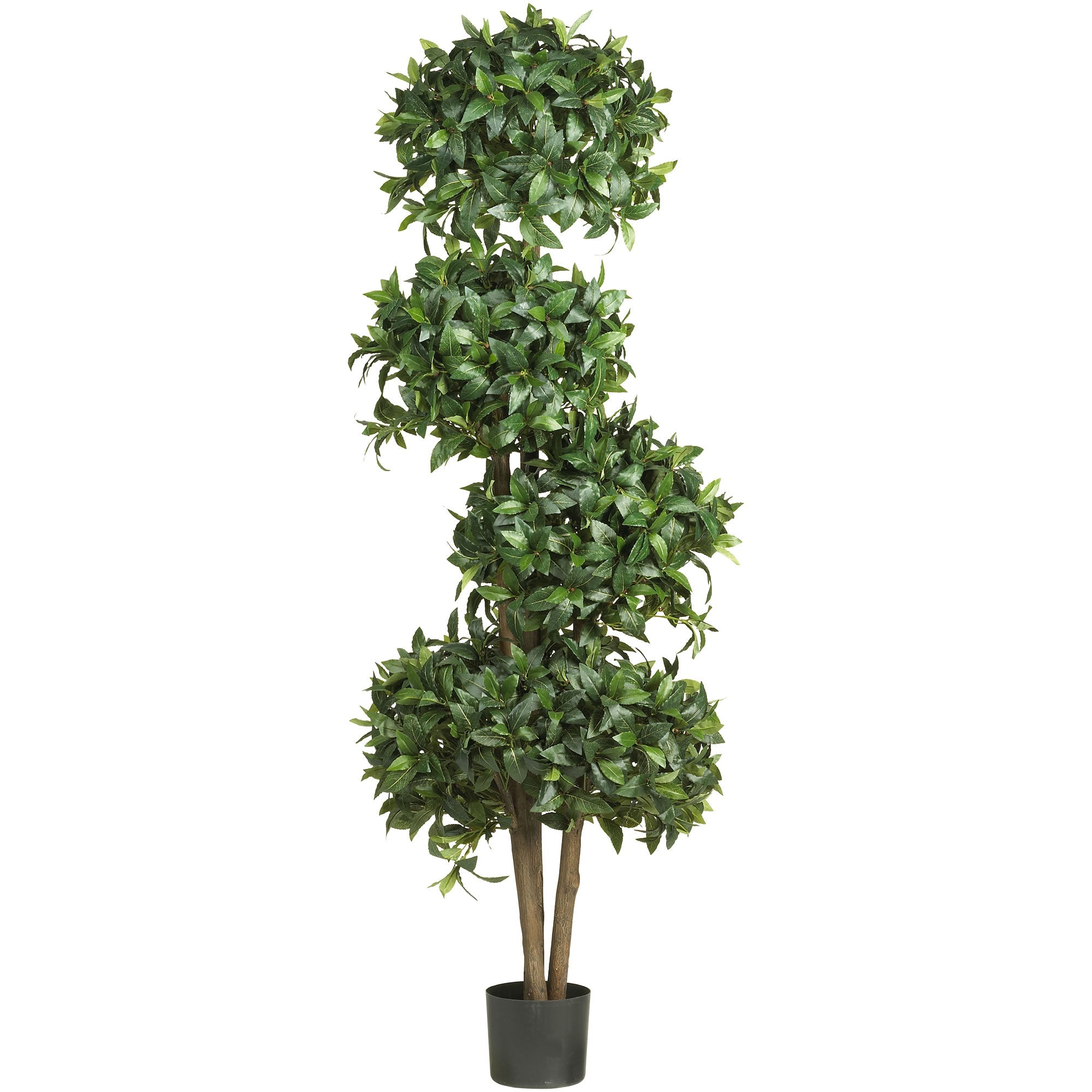 69 - inch Artificial Sweet Bay Topiary with Four Balls | Zigeze