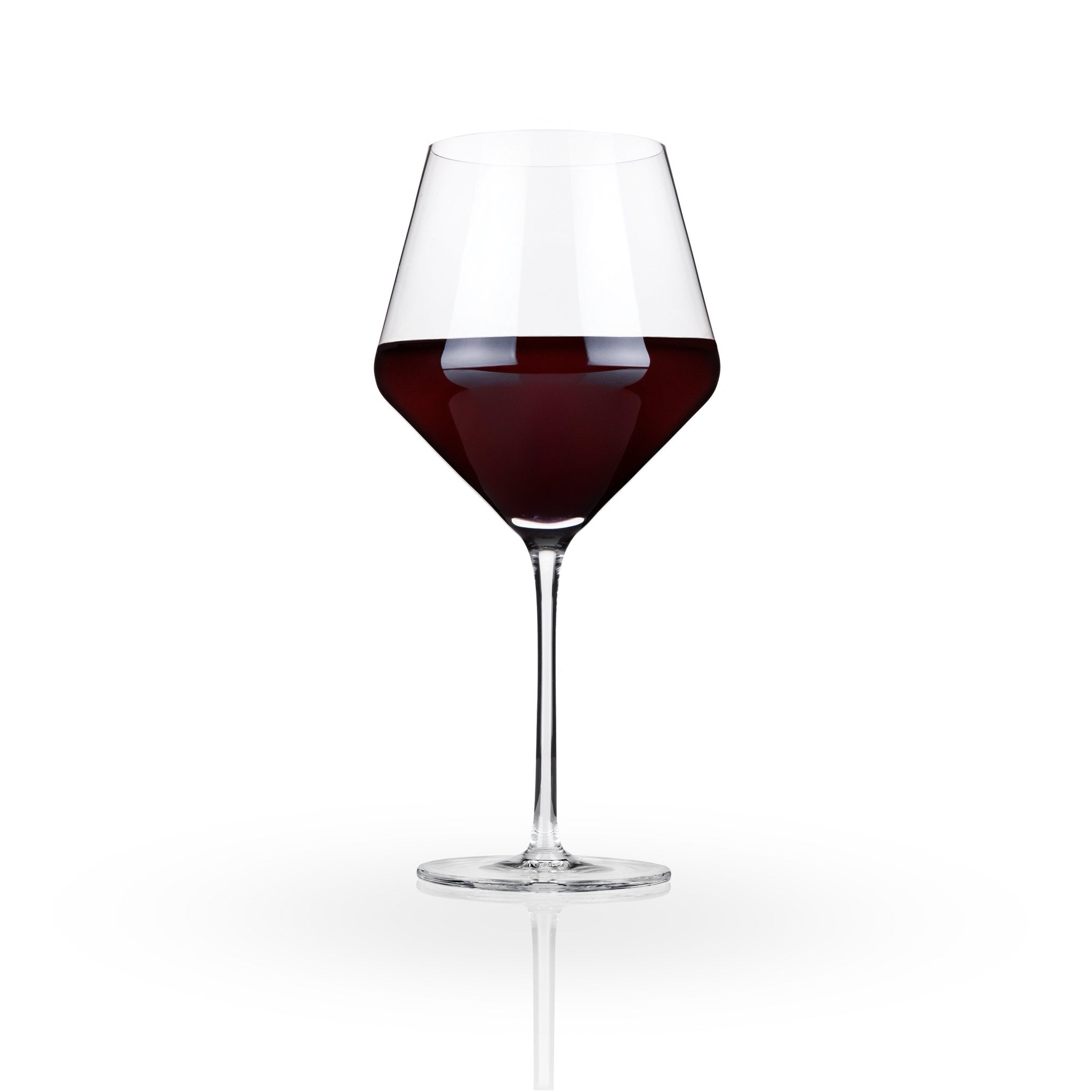 Angled Crystal Burgundy Glasses | Zigeze