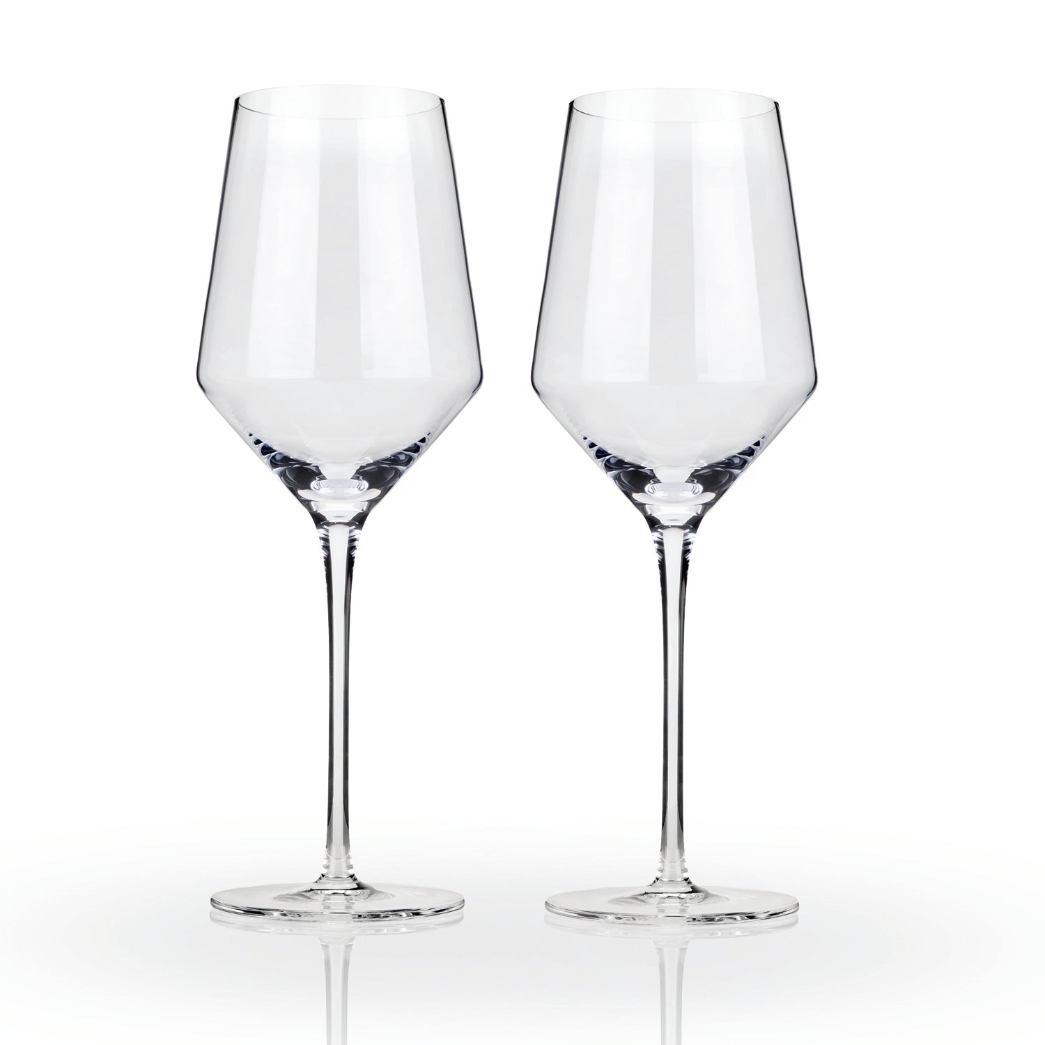 Angled Crystal Chardonnay Glasses | Zigeze