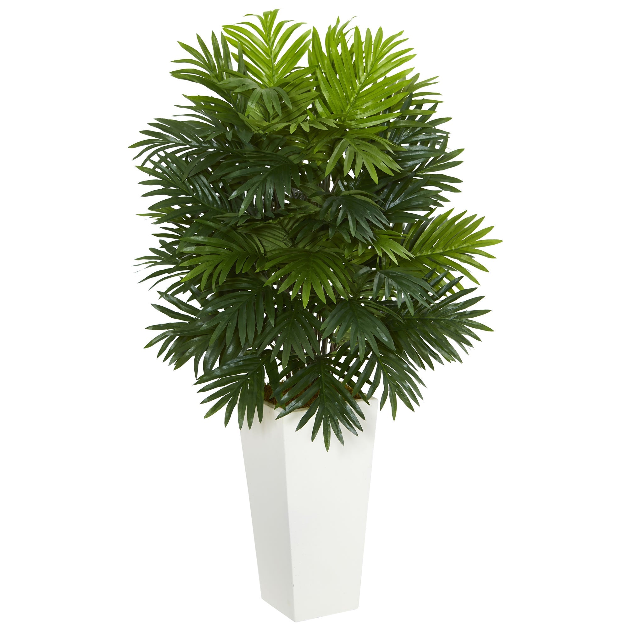 Areca Palm Artificial Plant in White Tower Planter | Zigeze