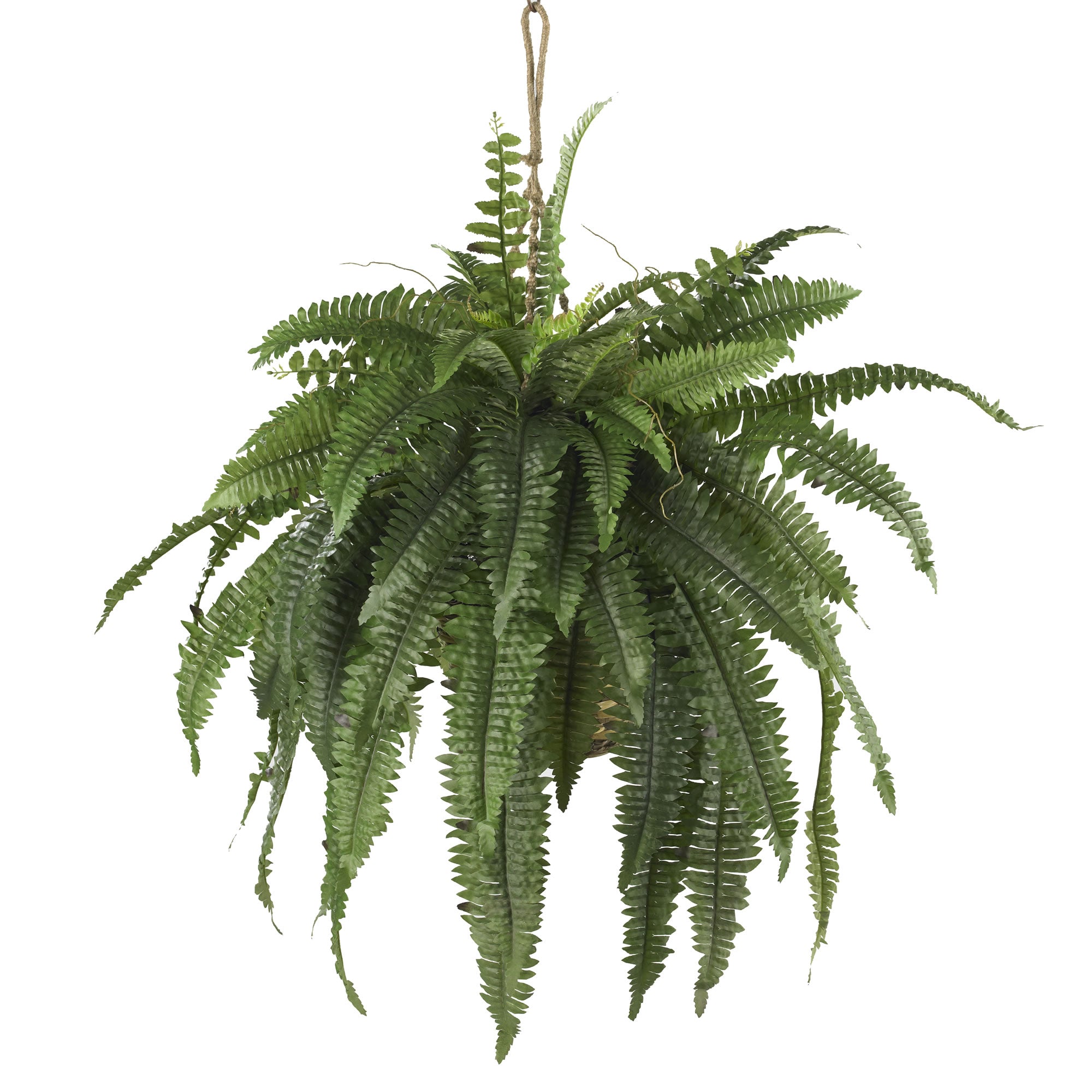 Artificial Large Boston Fern Hanging Basket | Zigeze