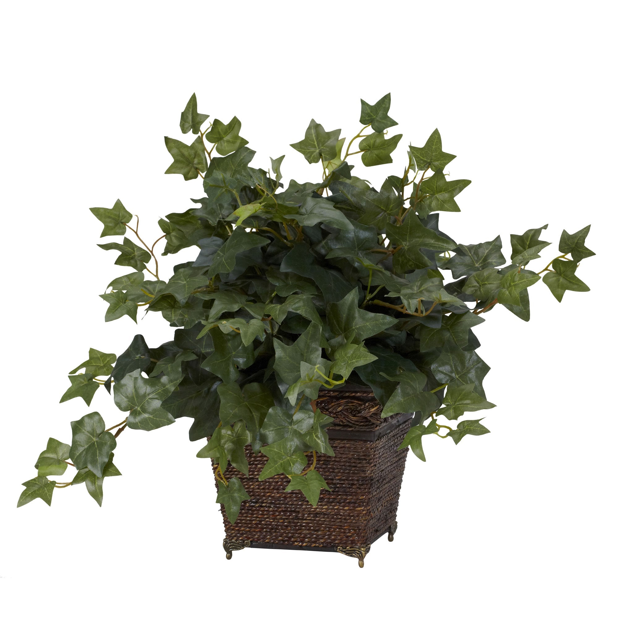 Artificial Puff Ivy with Coiled Rope Planter | Zigeze