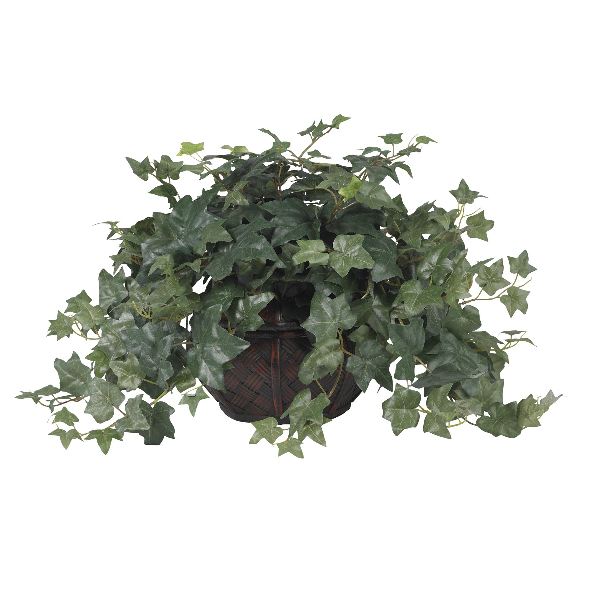 Artificial Tall Puff Ivy Silk Plant with Vase | Zigeze