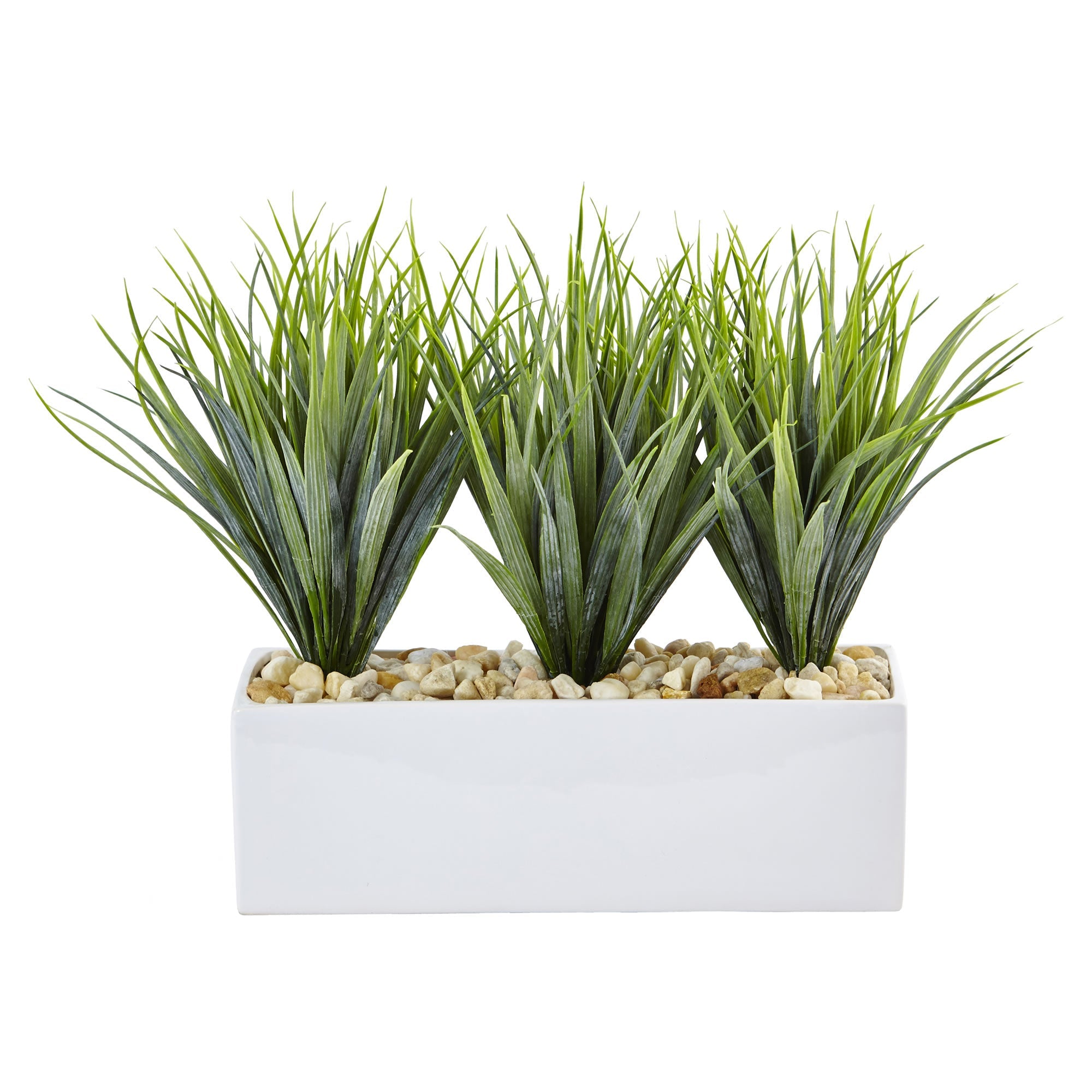 Artificial Vanilla Grass in Rectangular Planter | Zigeze