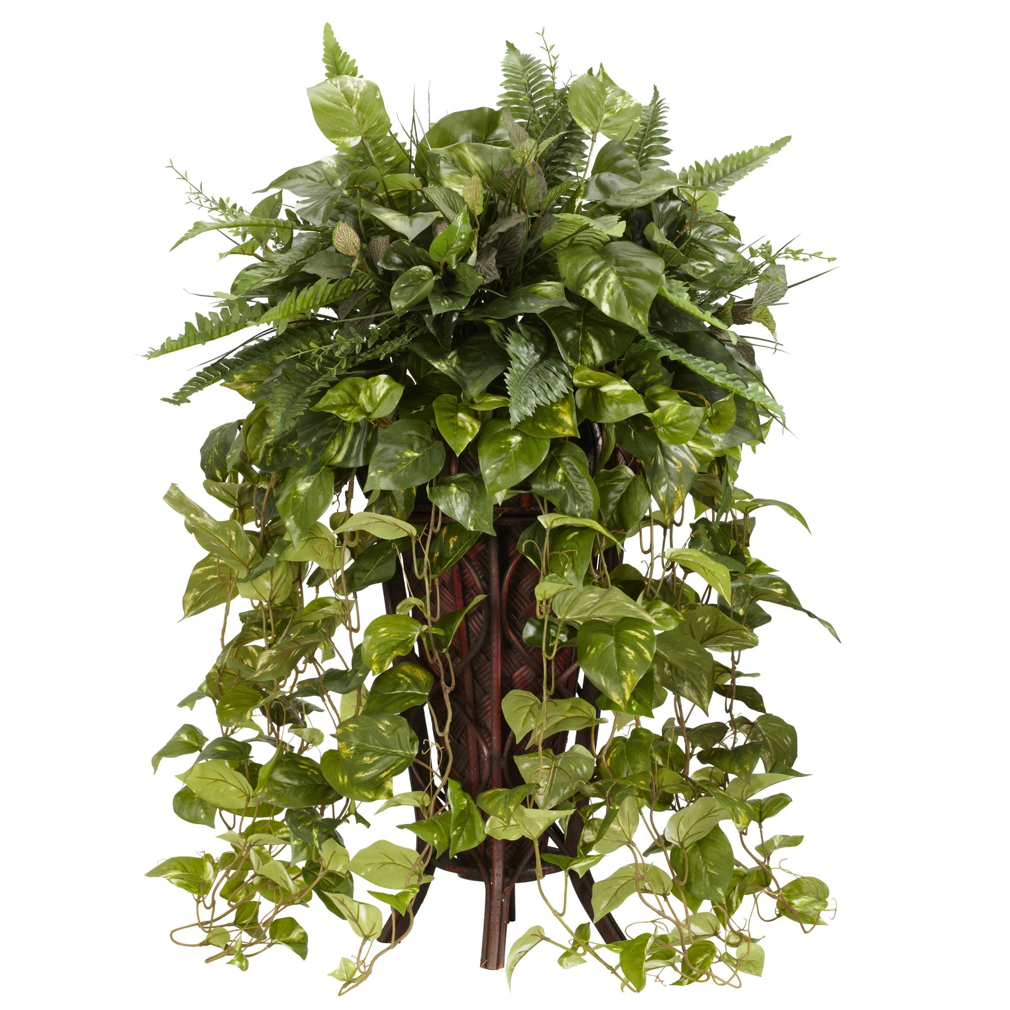 Artificial Vining Mixed Greens with Decorative Stand | Zigeze