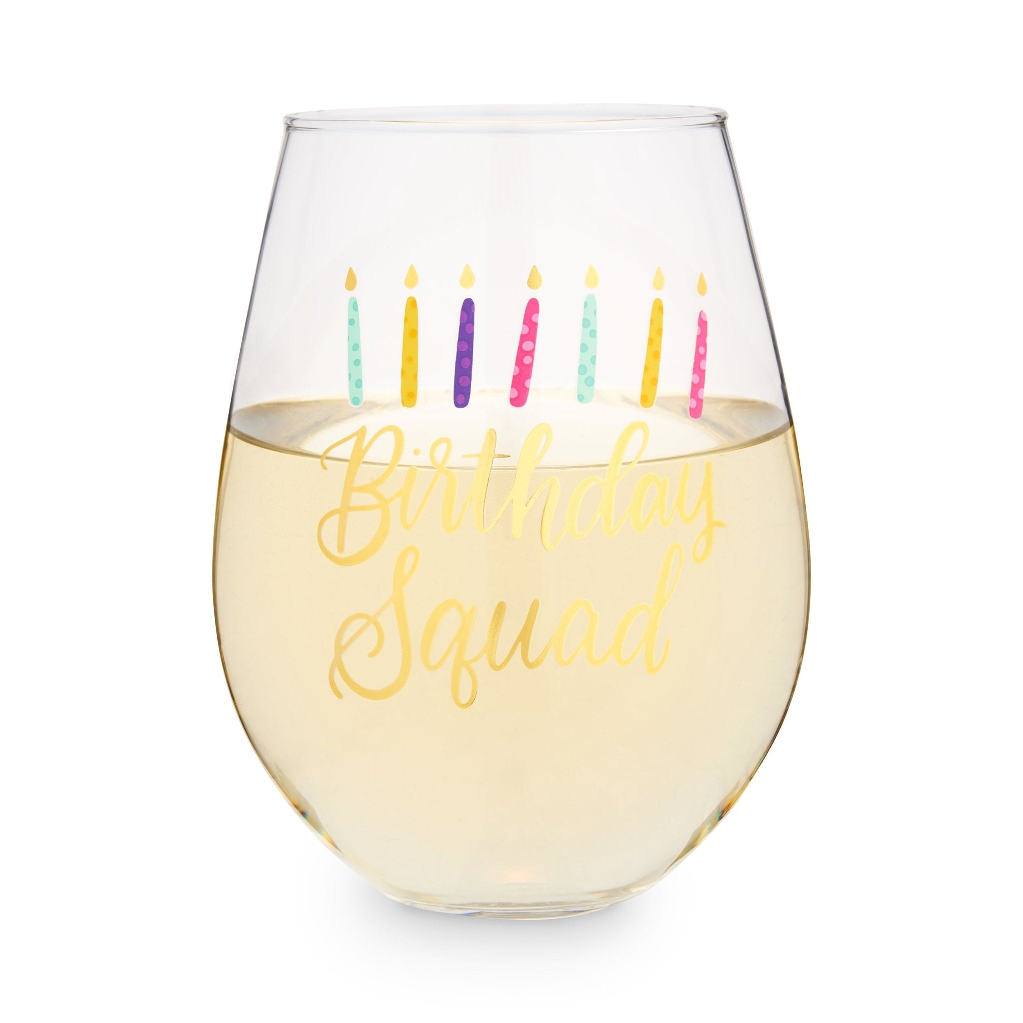 Birthday Squad 30 oz Stemless Wine Glass | Zigeze