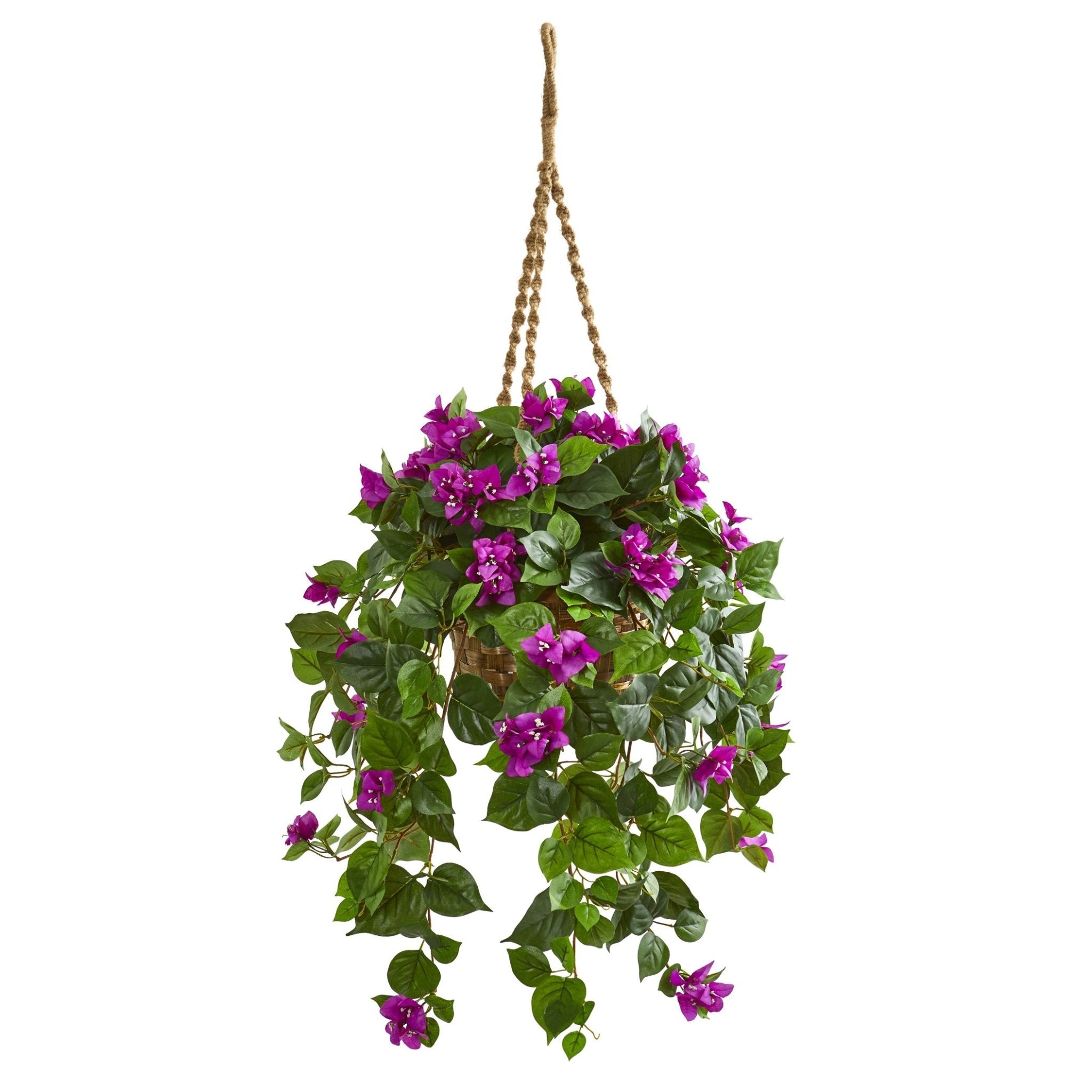 Bougainvillea Artificial Plant in Hanging Basket | Zigeze