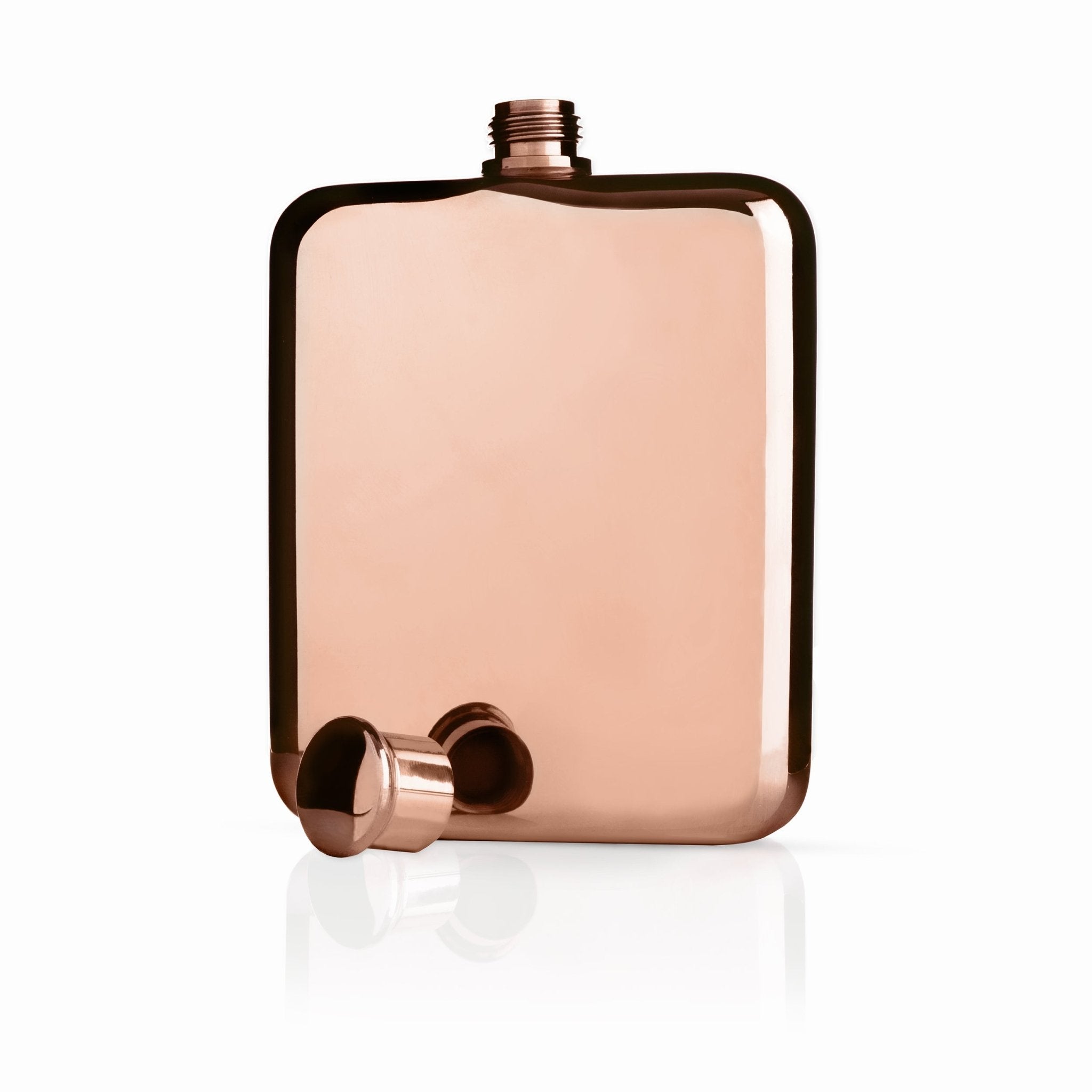 Bright Metallic 6 - Ounce Copper Flask | Zigeze