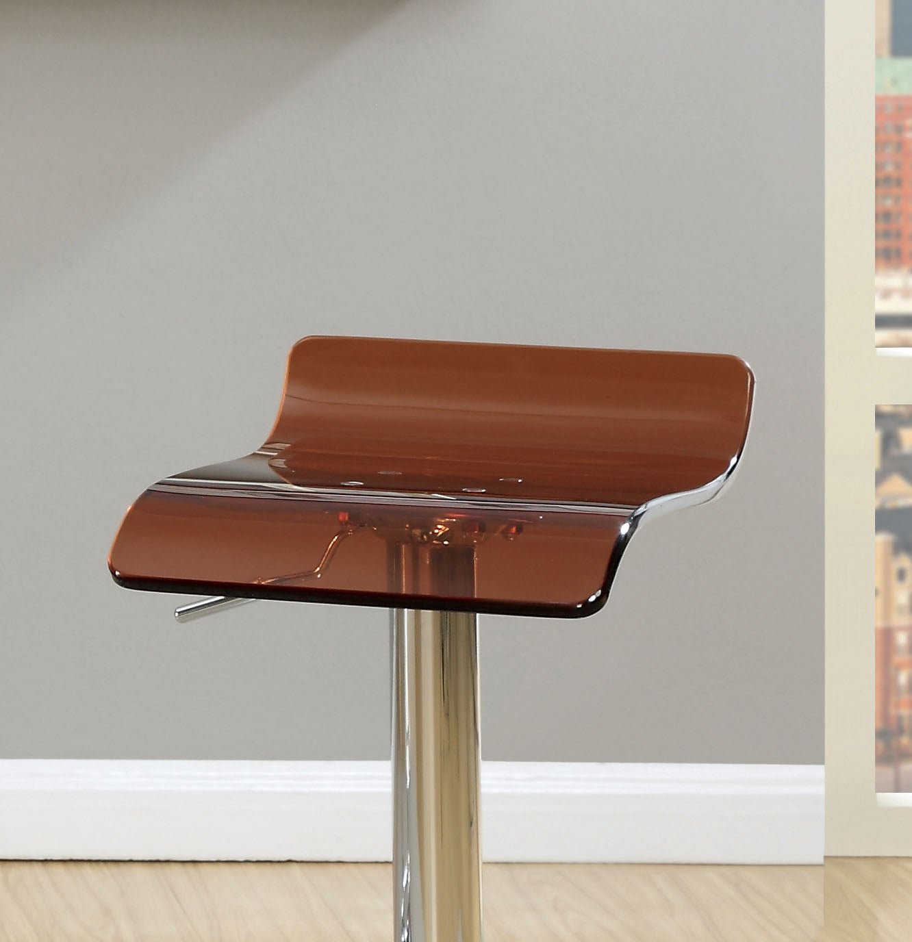 Brown Adjustable Bar Stool (Set of 2) | Zigeze