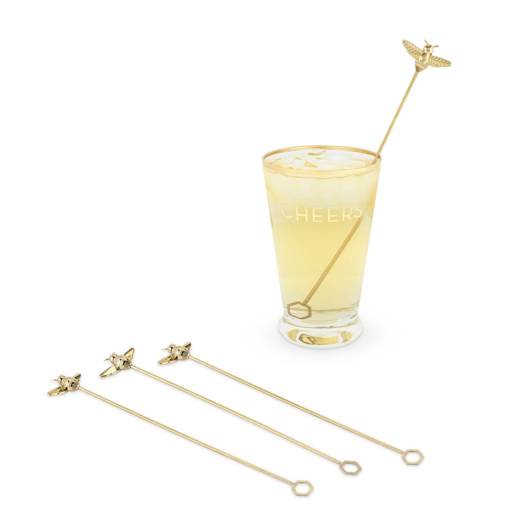 Bumble Bee Stir Sticks, Set of 4 | Zigeze