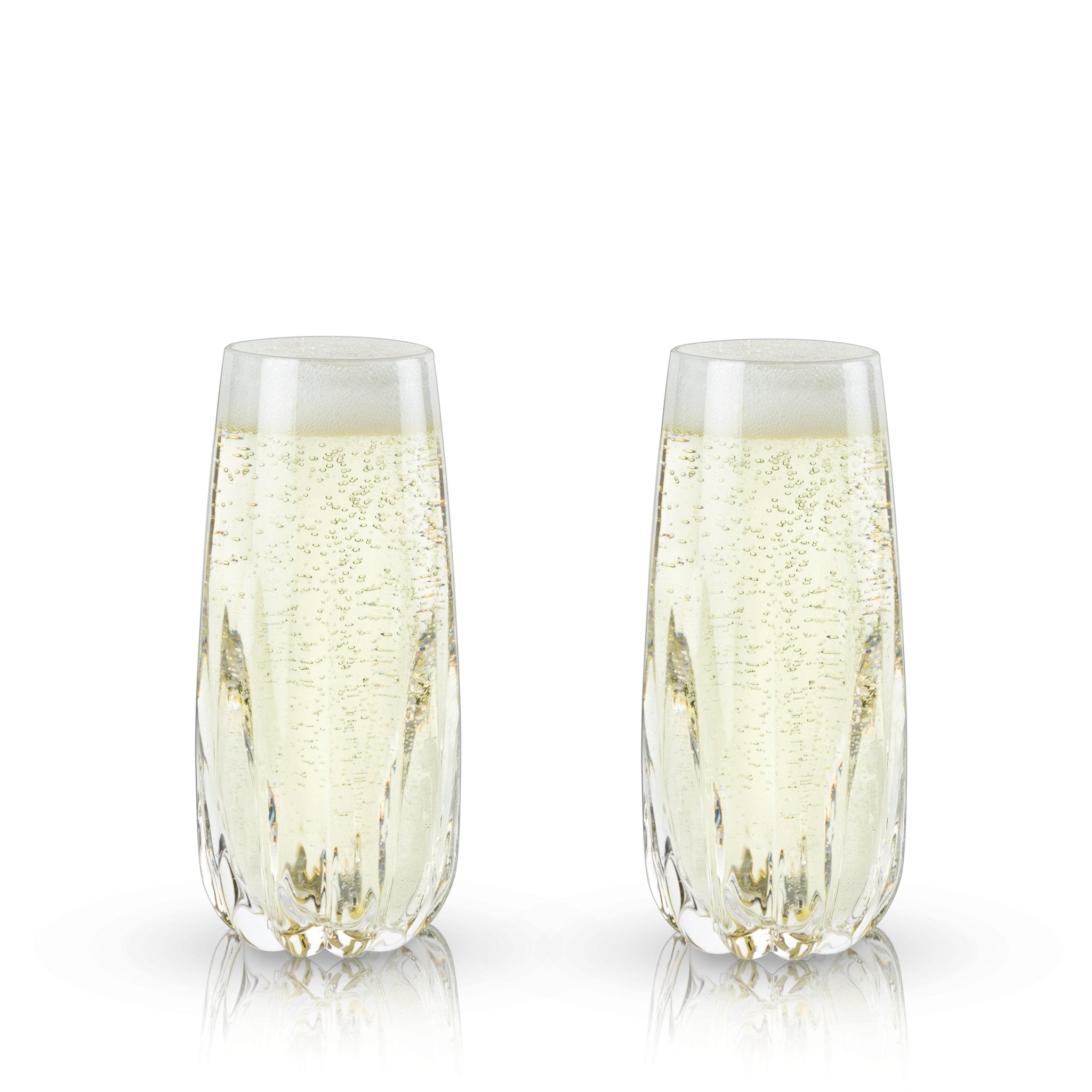 Cactus Crystal Stemless Champagne Flutes | Zigeze