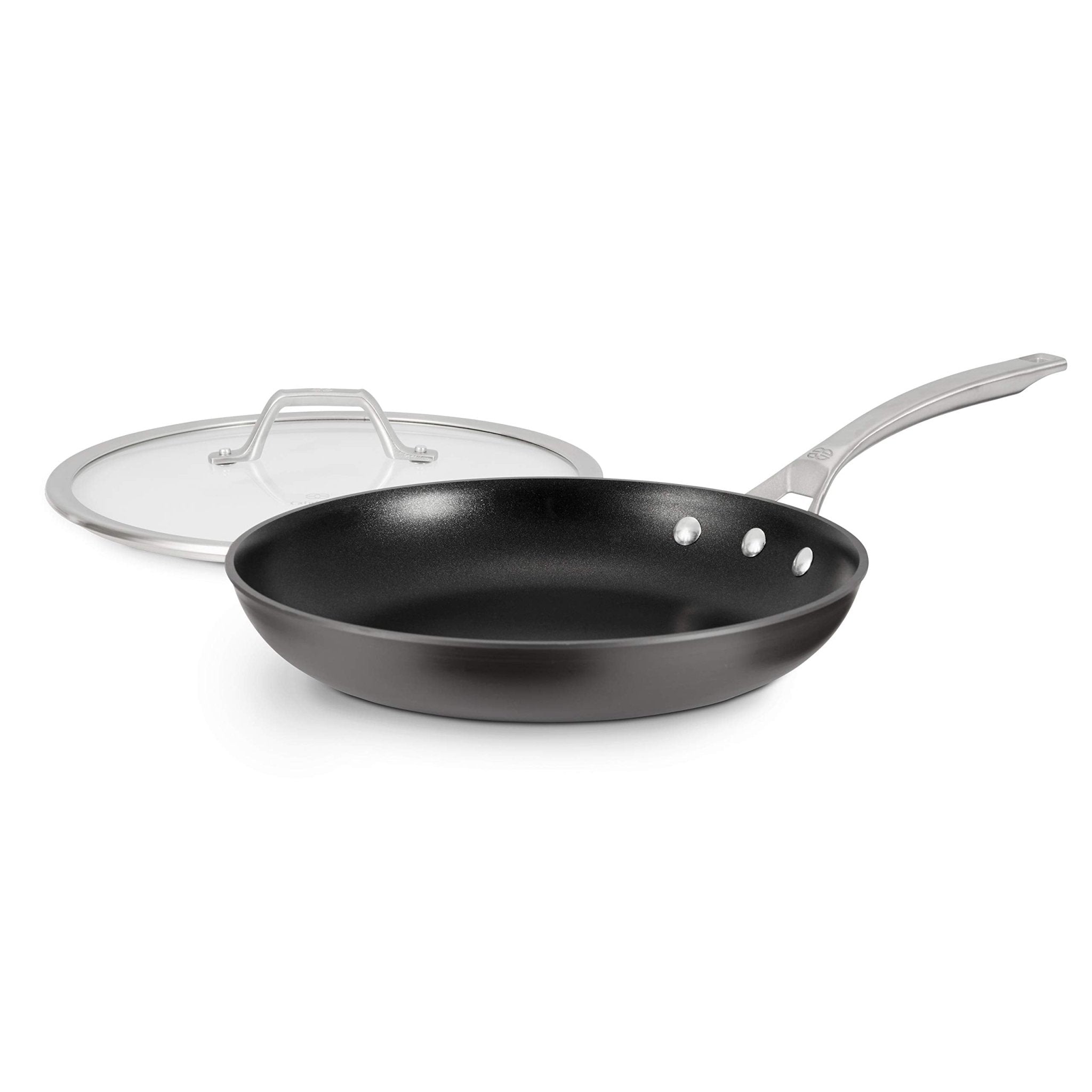 Calphalon 12" Nonstick Frying Pan with Lid, Black | Zigeze