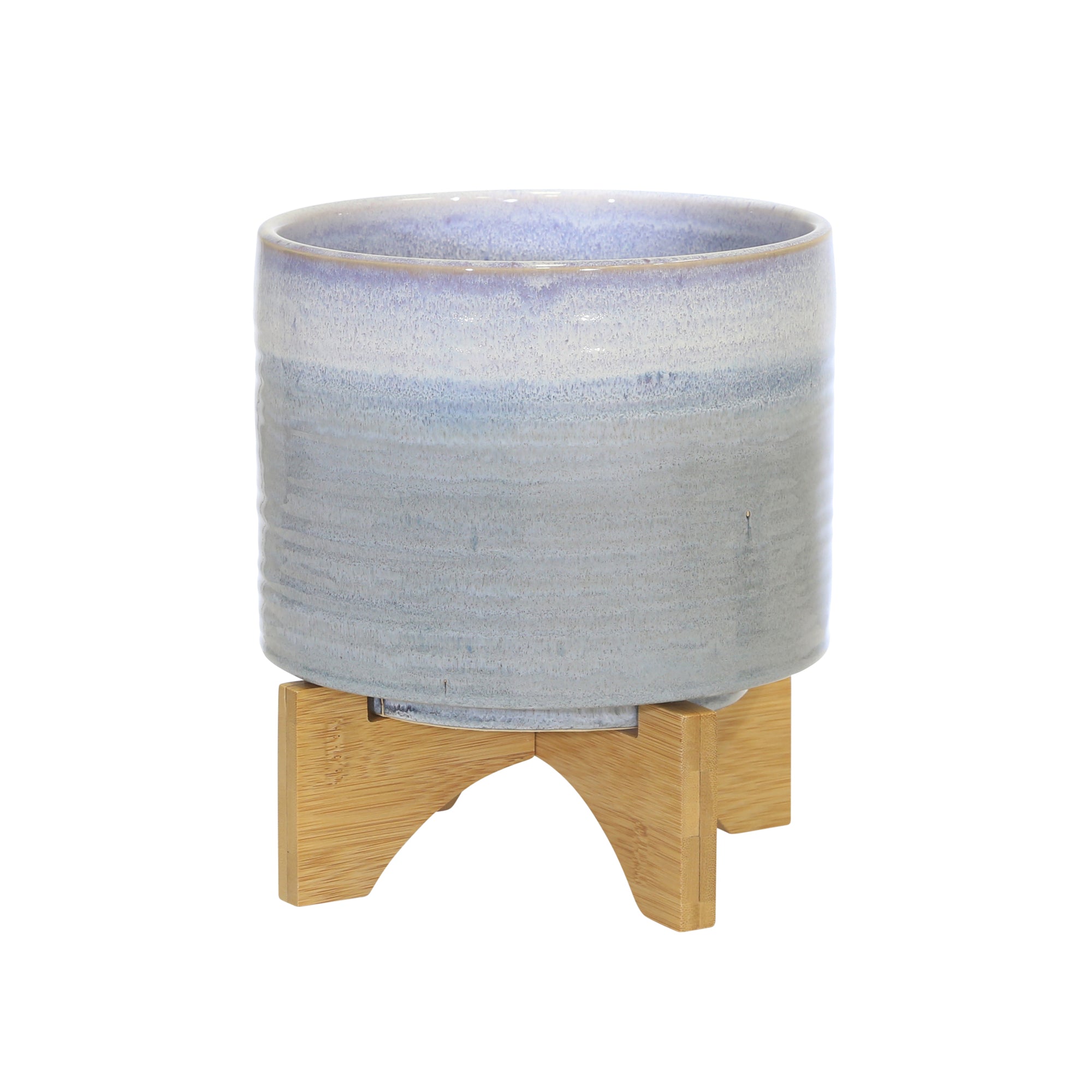 Ceramic 8" Planter On Stand, Blue Fade | Zigeze