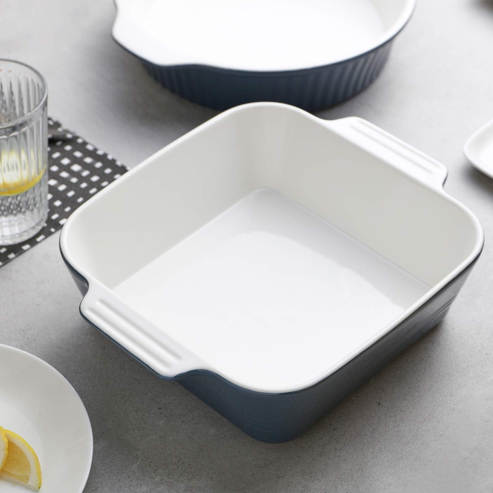 Ceramic 8 x 8 Square Casserole Baking Dish, Blue | Zigeze