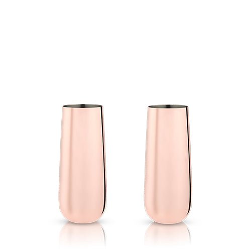 Copper Stemless Champagne Flutes | Zigeze