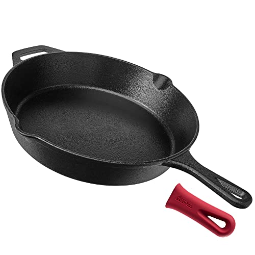 Cuisinel 12 - inch Cast Iron Skillet with Holder | Zigeze