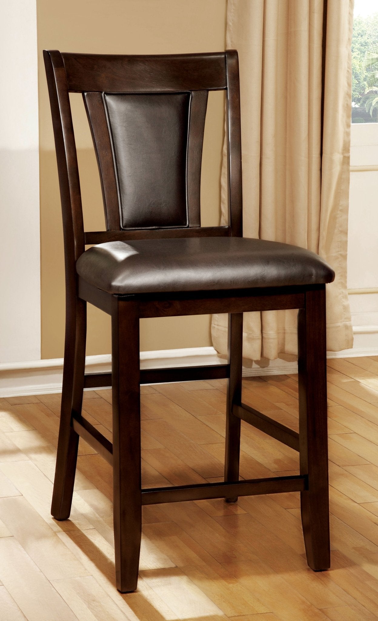 Dark Cherry Counter Height Dining Chair, Set of 2 | Zigeze