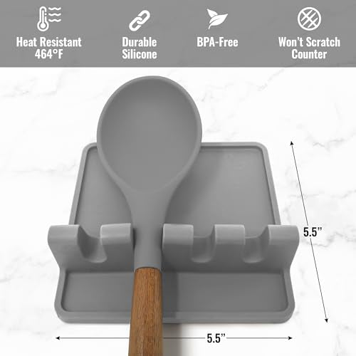 Durable Spoon Rest with Drip Pad | Zigeze