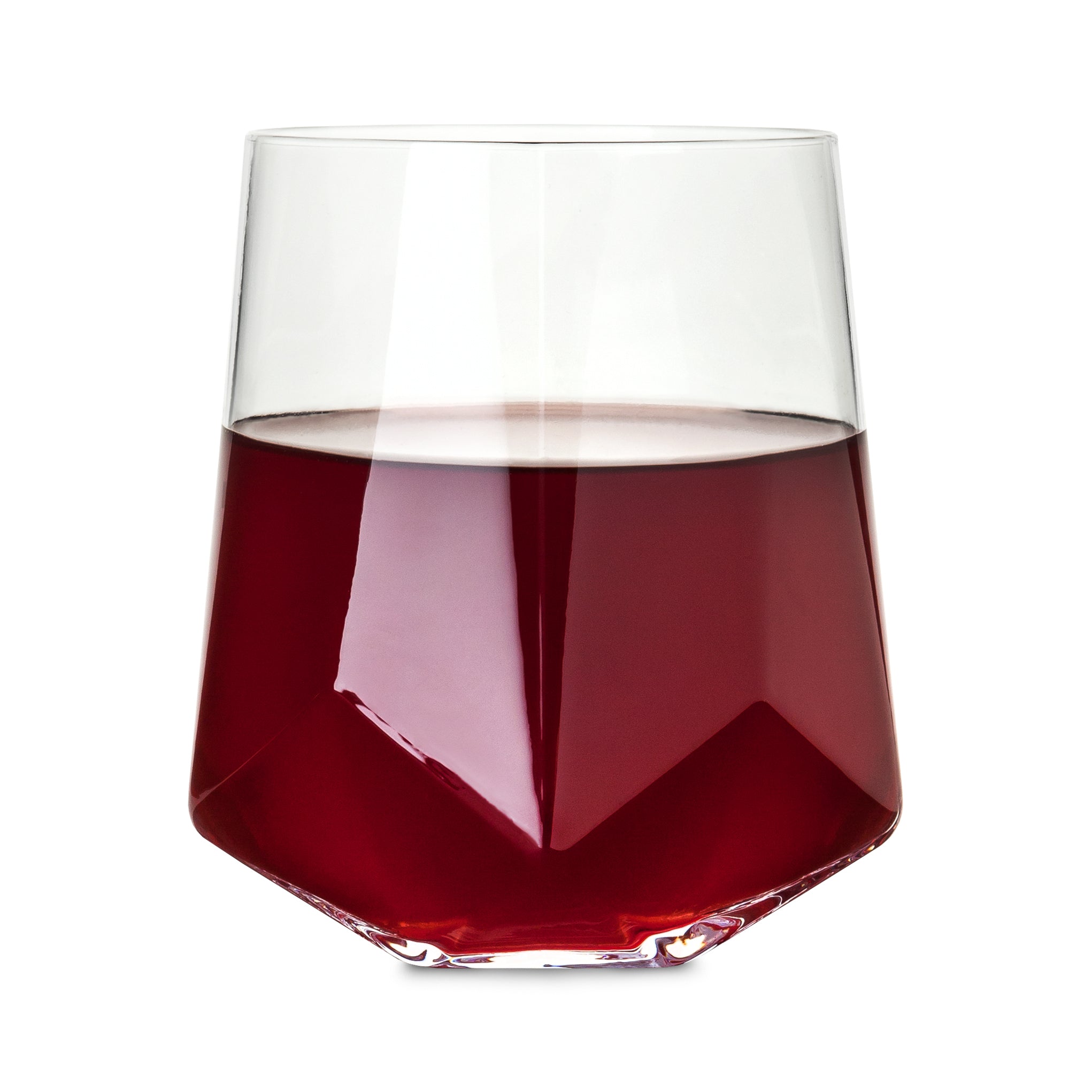 Faceted Crystal 20 - Ounce Wine Glasses | Zigeze