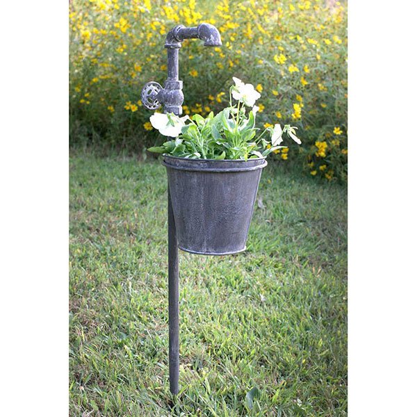 Faucet Garden Stake with Planter | Zigeze