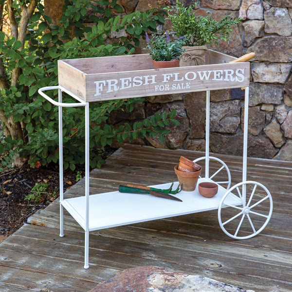 Fresh Flowers Rolling Cart | Zigeze