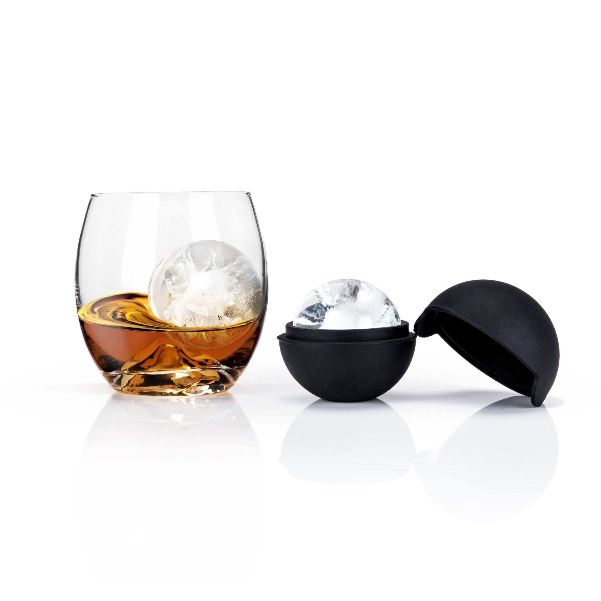 Glacier Rocks 4 - Piece Ice Ball Mold and Tumbler Set | Zigeze