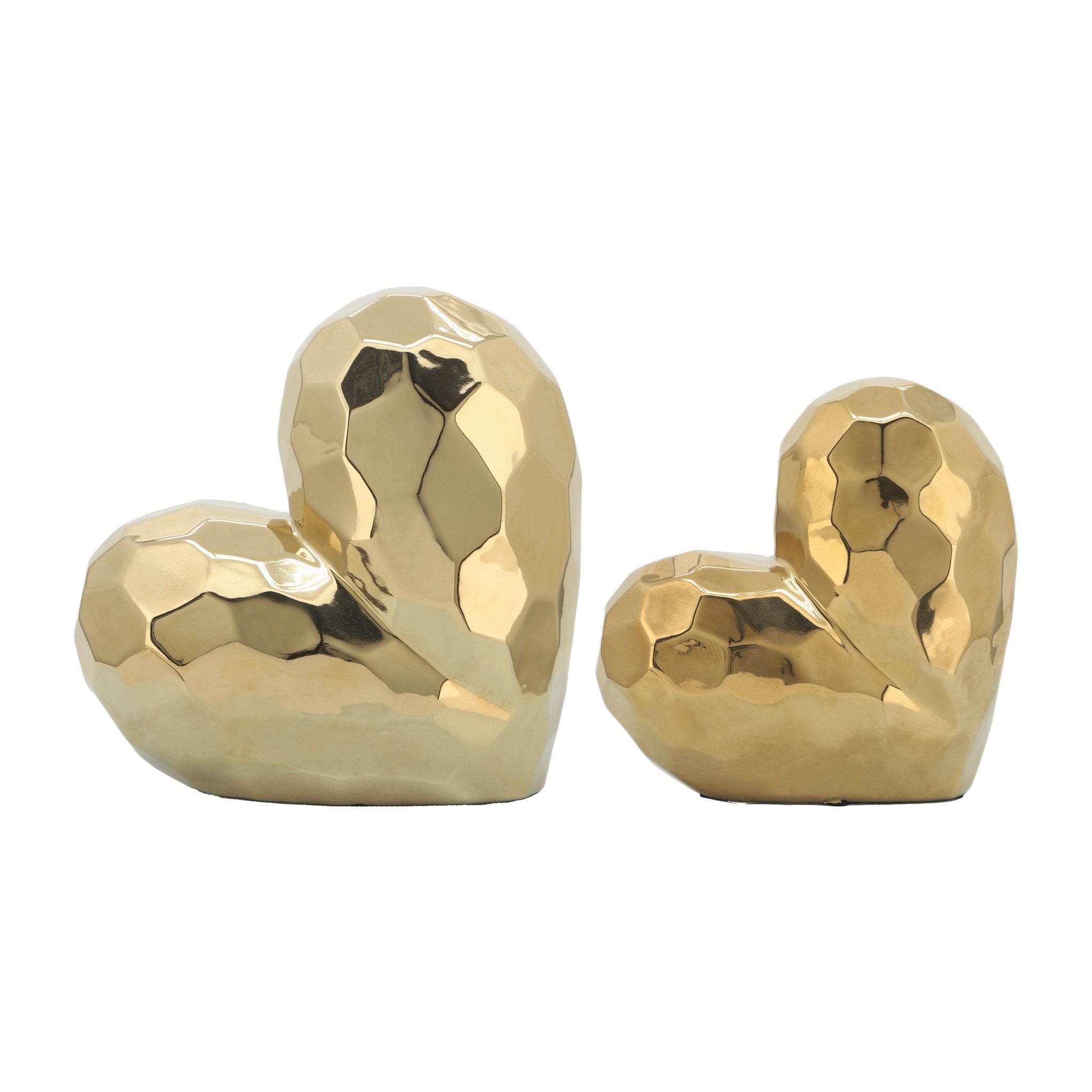 Gold Ceramic Heart 7.75" | Zigeze