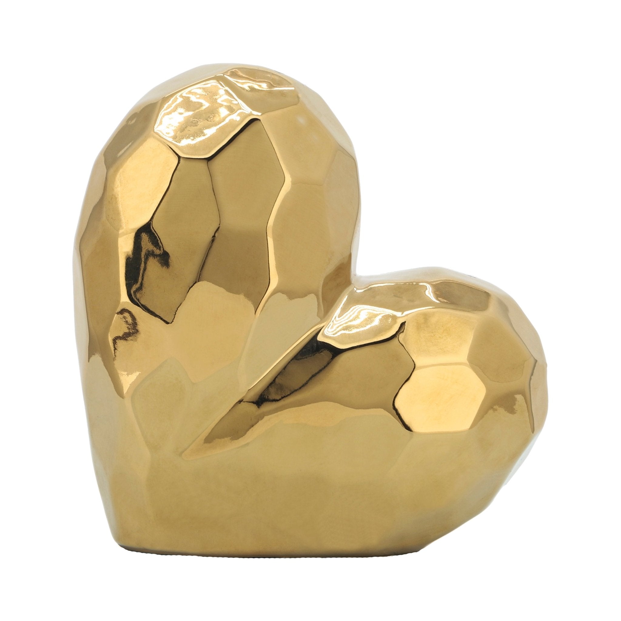 Gold Ceramic Heart 7.75" | Zigeze