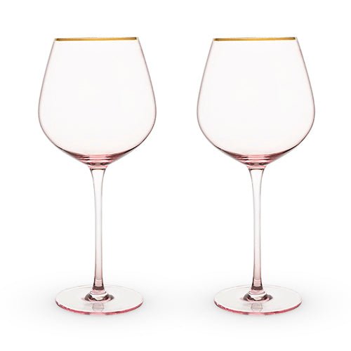 Gold - Rimmed Crystal Red Wine Glass Set | Zigeze