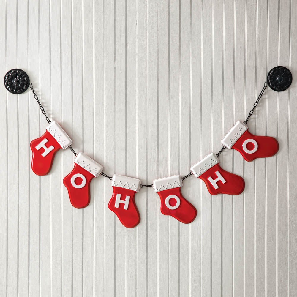 Ho Ho Ho Stocking Garland | Zigeze