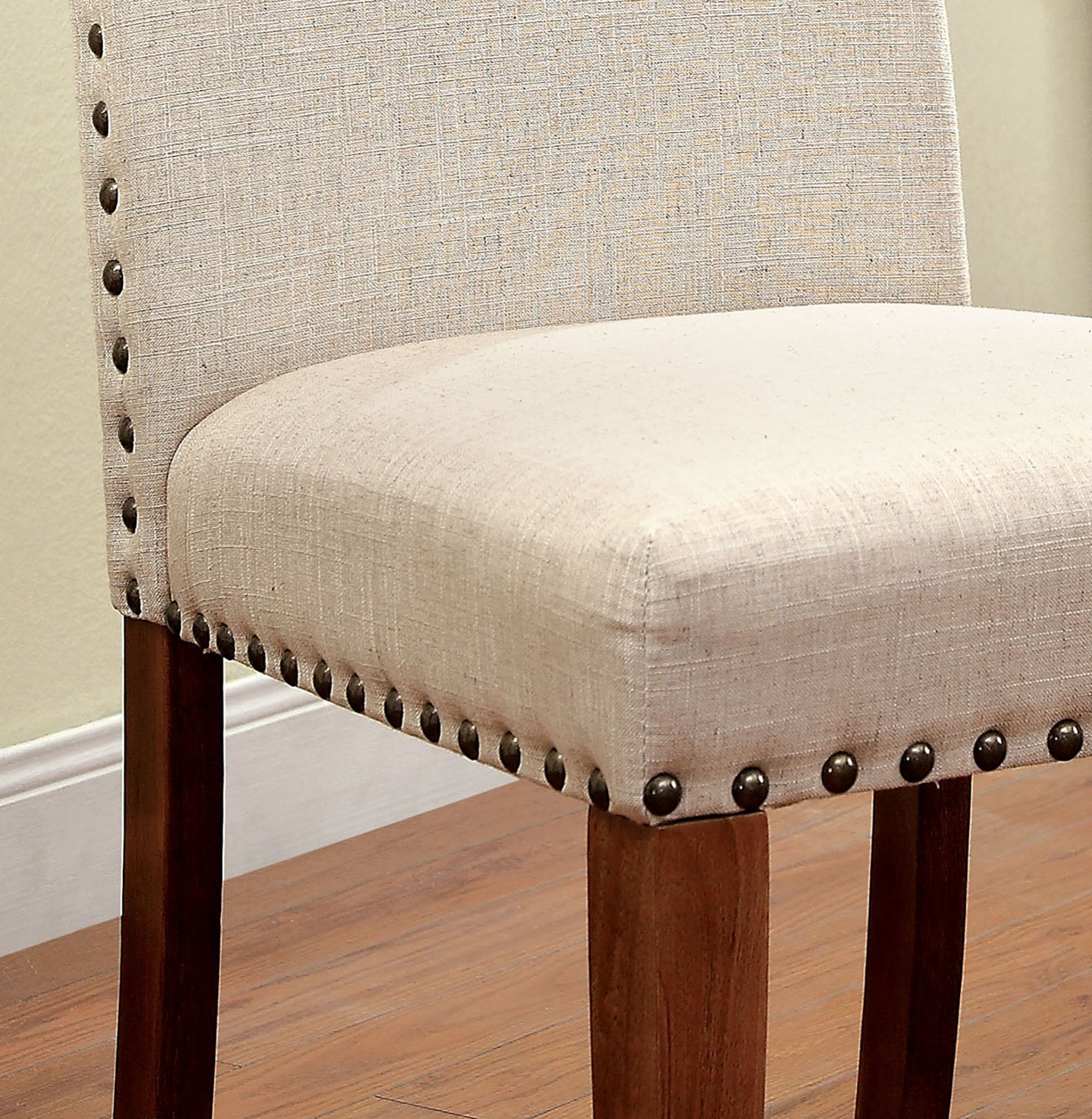 Industrial Nailhead Trimed Dining Chair | Zigeze